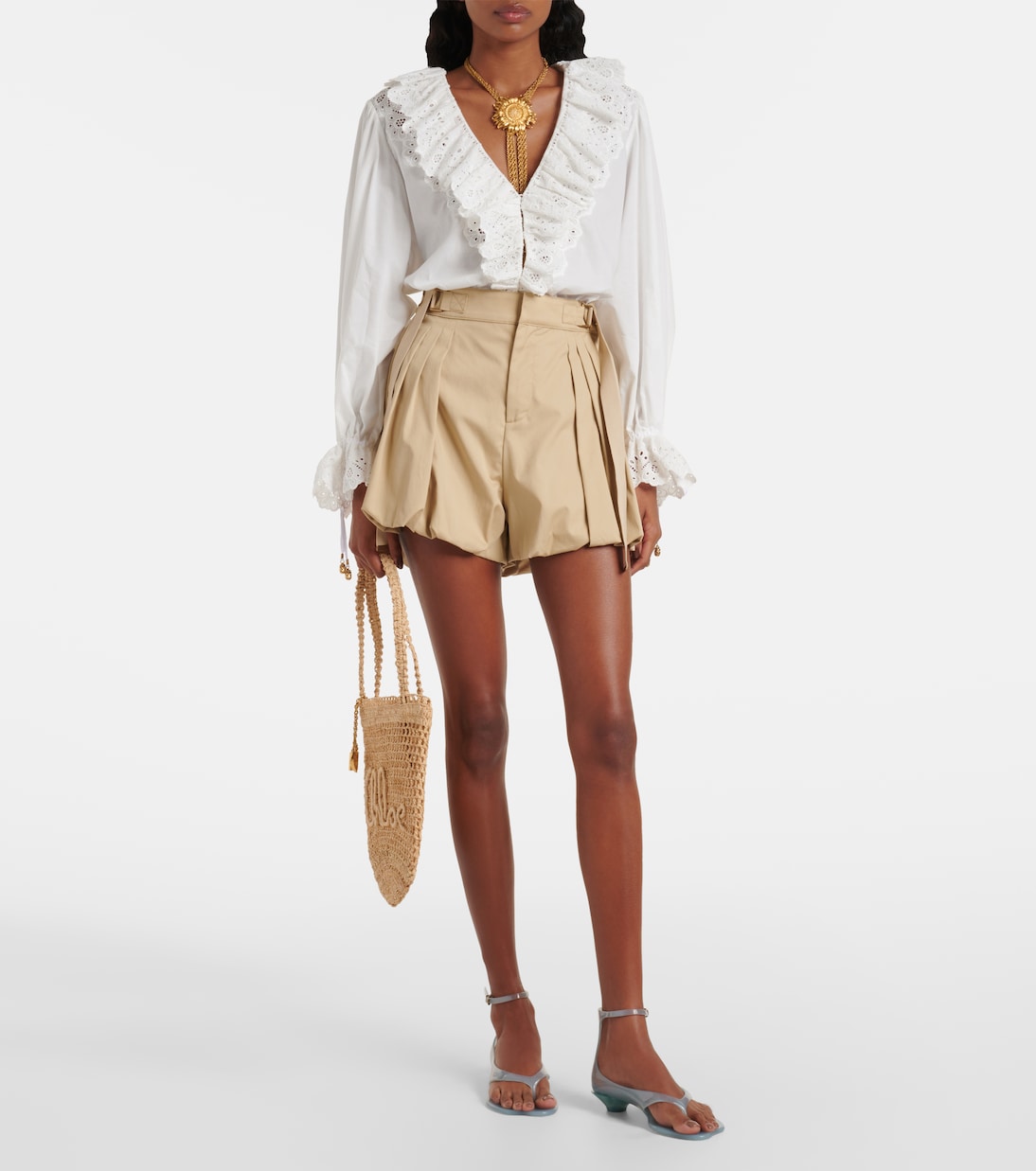 Broderie anglaise cotton voile blouse | Chloé