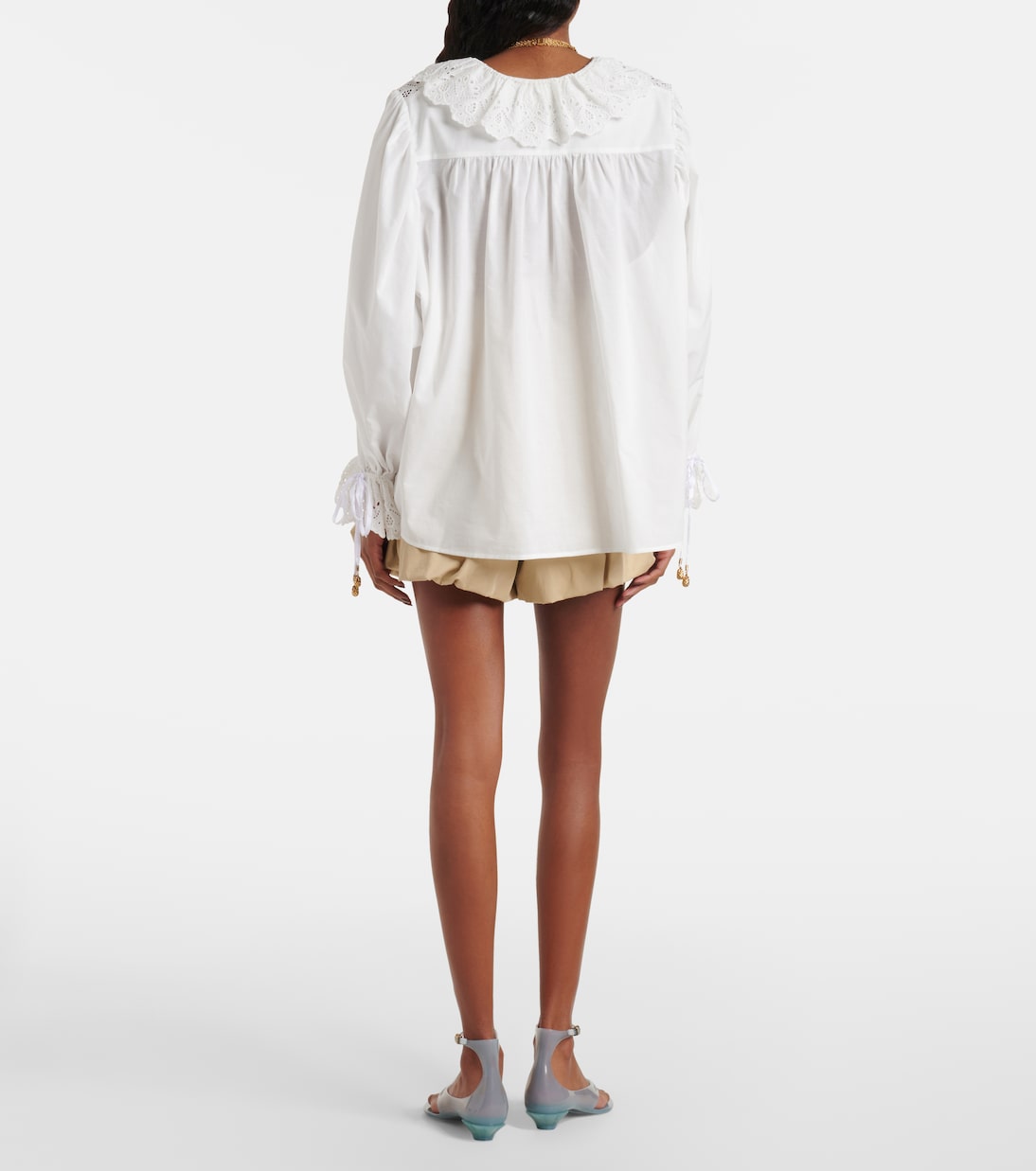 Broderie anglaise cotton voile blouse | Chloé