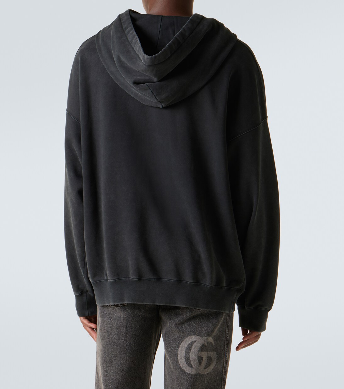 Felpa con cappuccio in cotone con stampa | Gucci