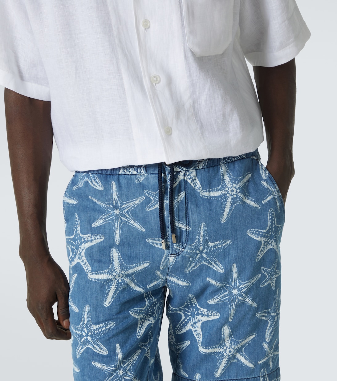 Printed denim Bermuda shorts | Vilebrequin