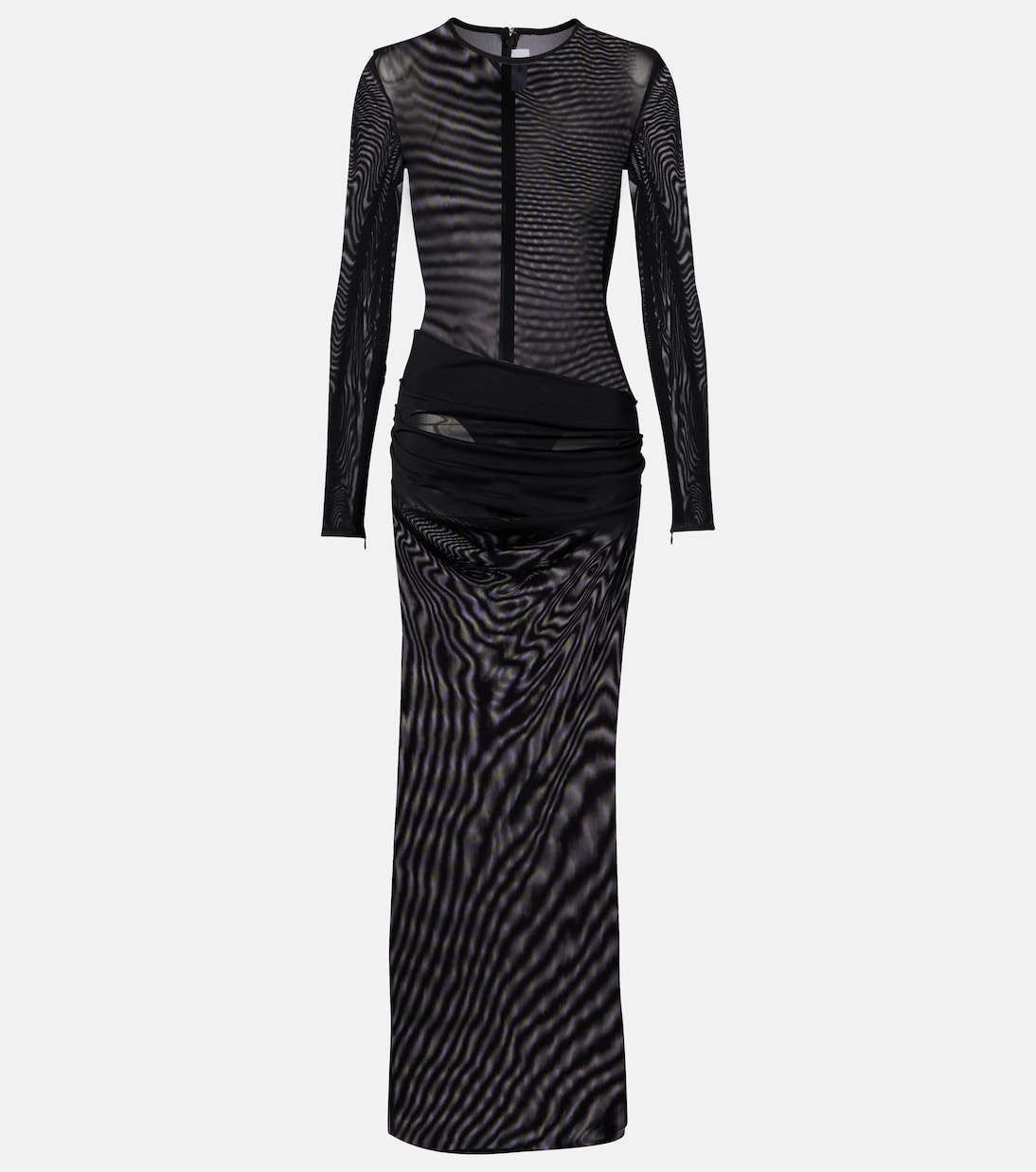 Ruched sheer mesh gown | Alex Perry