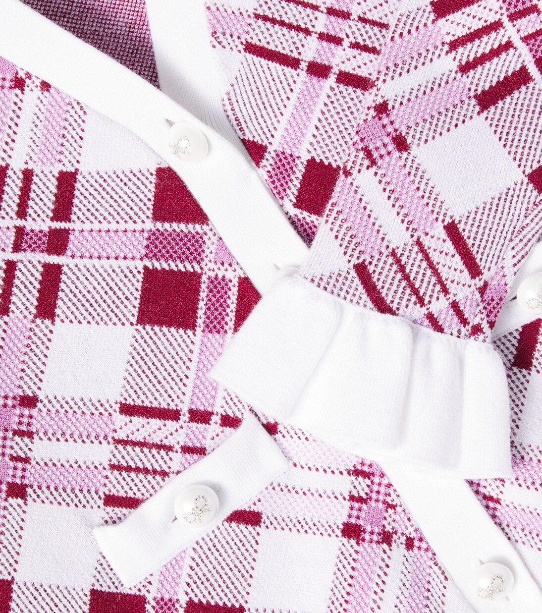 Ruffled checked cardigan | Self-Portrait Kids