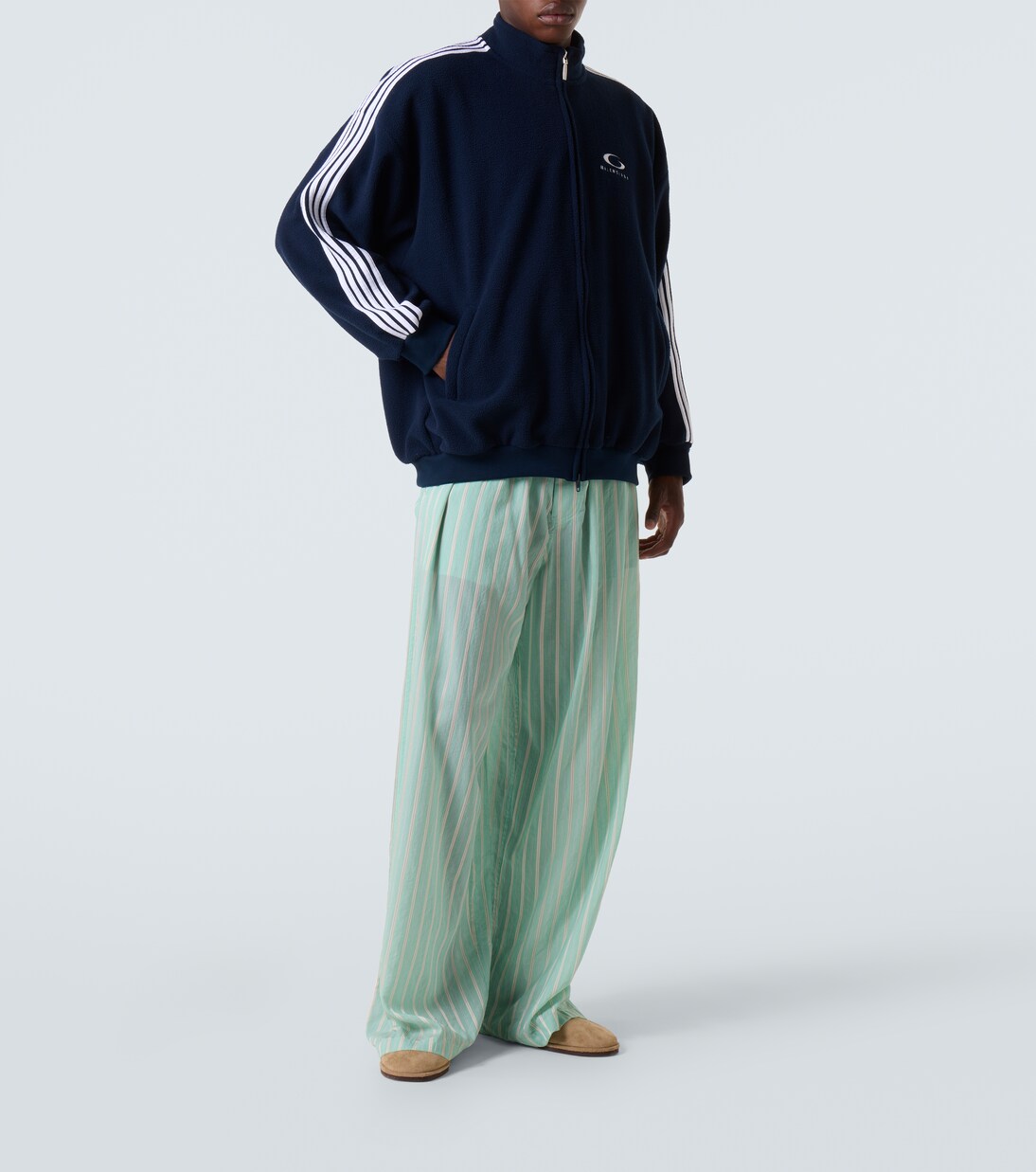 Striped mid-rise pajama pants | Balenciaga