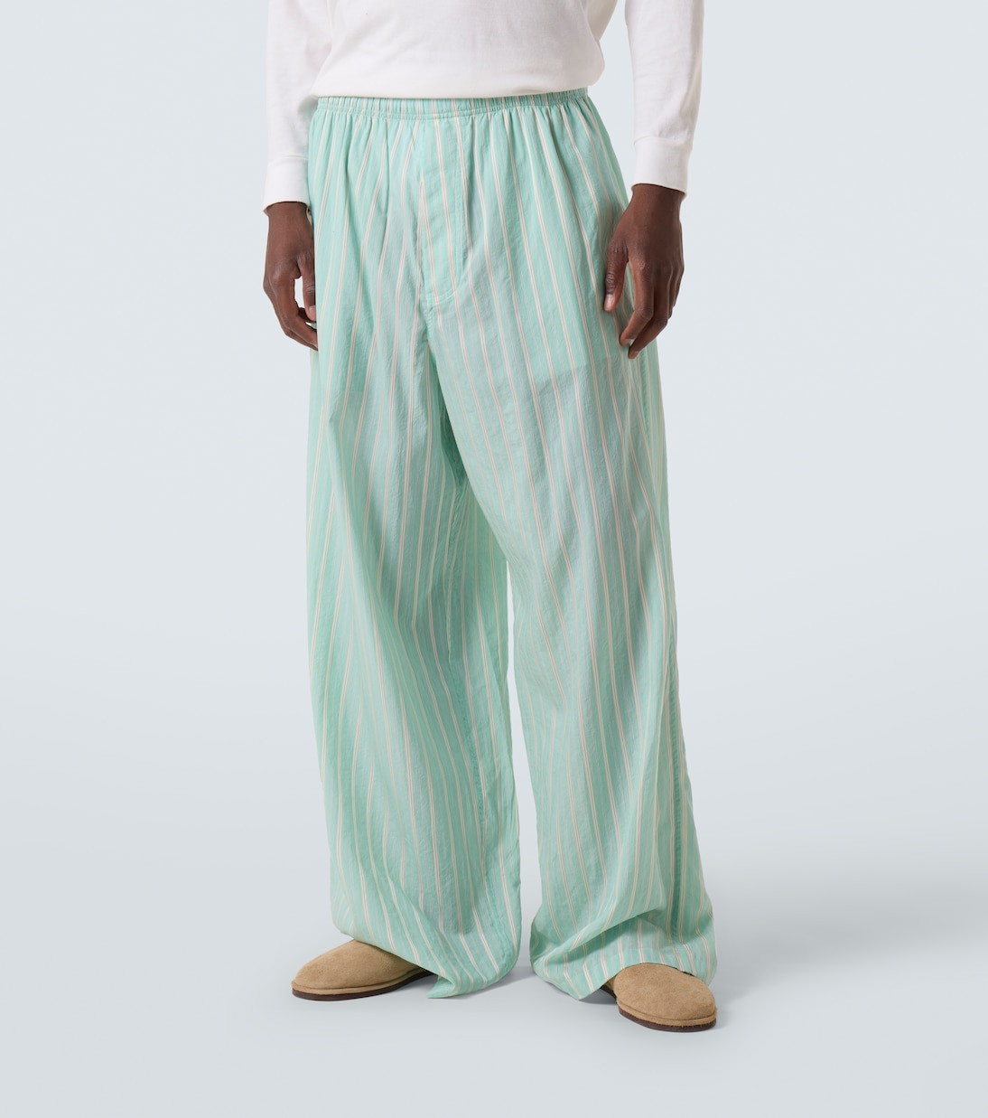 Striped mid-rise pajama pants | Balenciaga