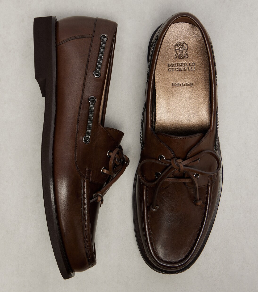 Bootsschuhe Monili aus Leder | Brunello Cucinelli