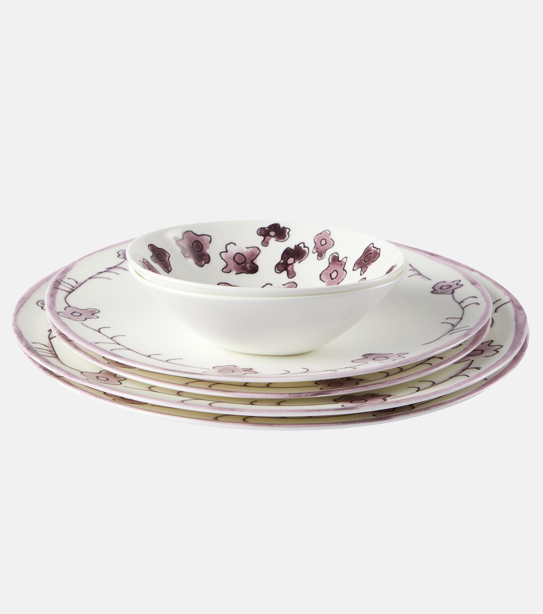 Dark Viola Anemone Milk starter plate and bowl set by Marni | Serax