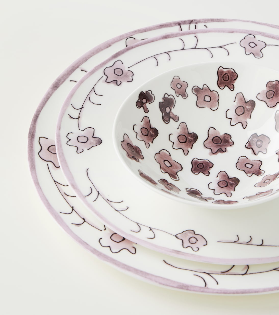 Dark Viola Anemone Milk starter plate and bowl set by Marni | Serax