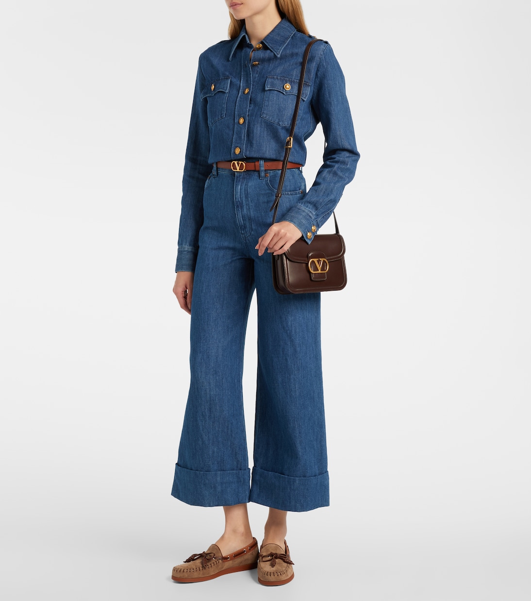 Chaussures bateau Palm Avenue VLogo en daim | Valentino Garavani