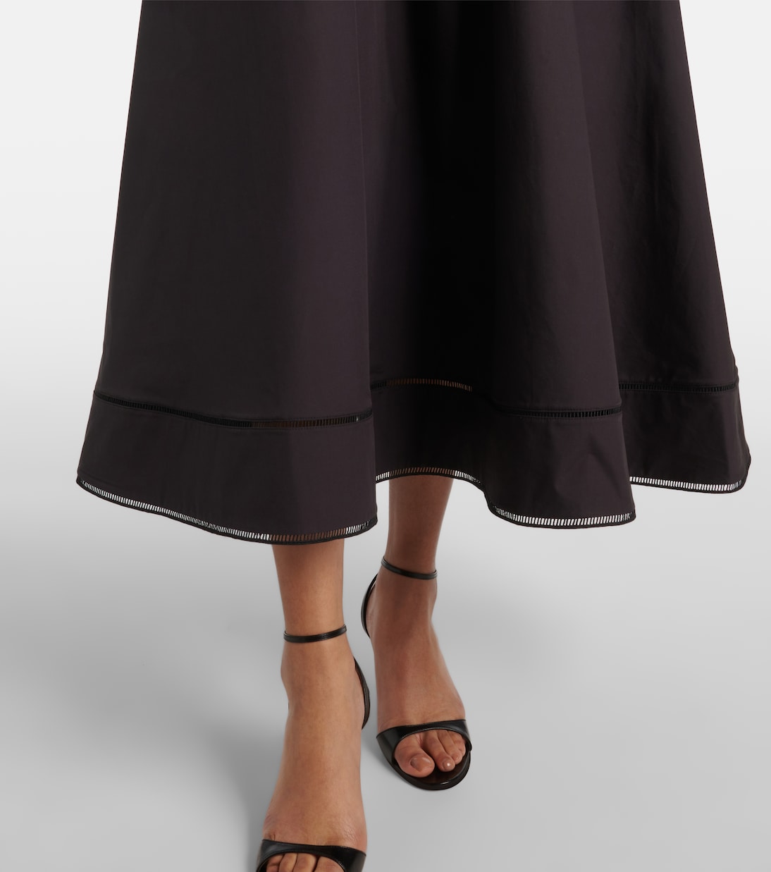 Vestido midi de popelín de algodón | Róhe