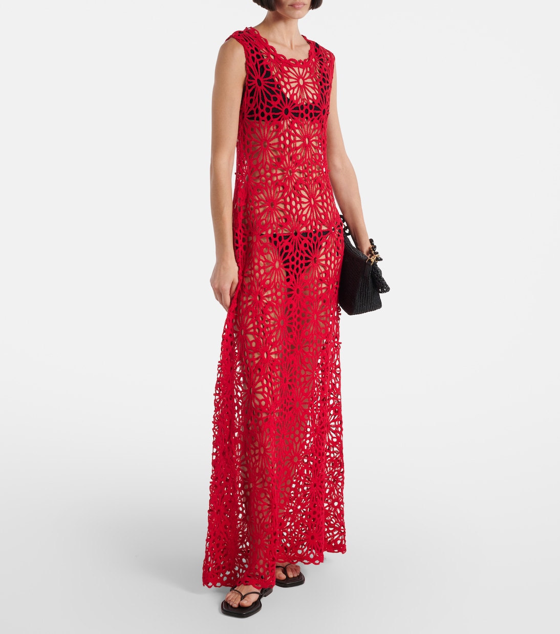 Maxikleid aus Häkelstrick | Norma Kamali