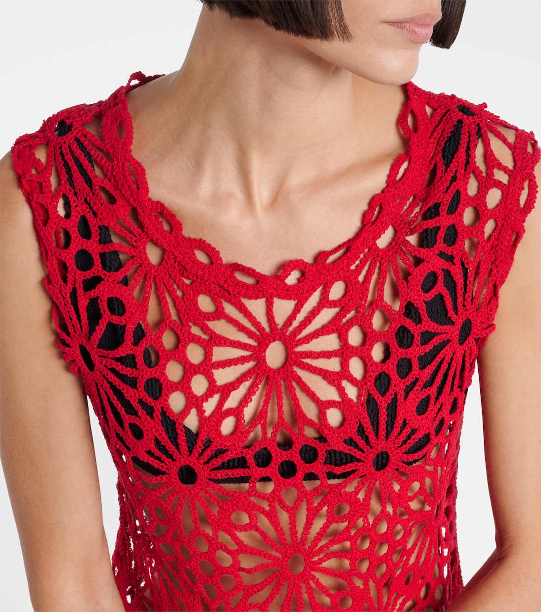 Maxikleid aus Häkelstrick | Norma Kamali