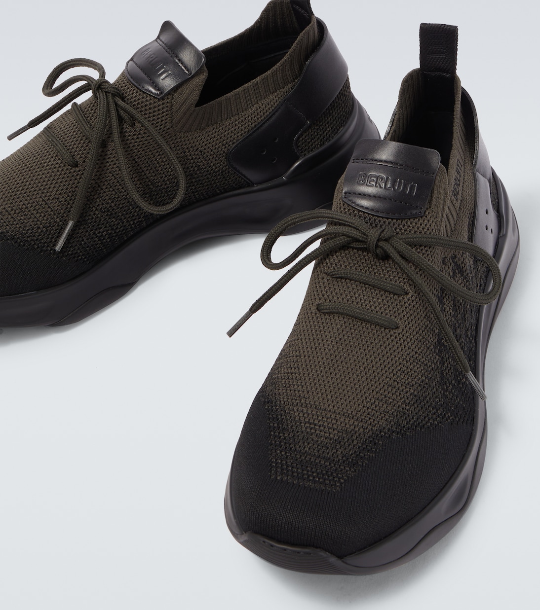 Shadow leather-trimmed sneakers | Berluti
