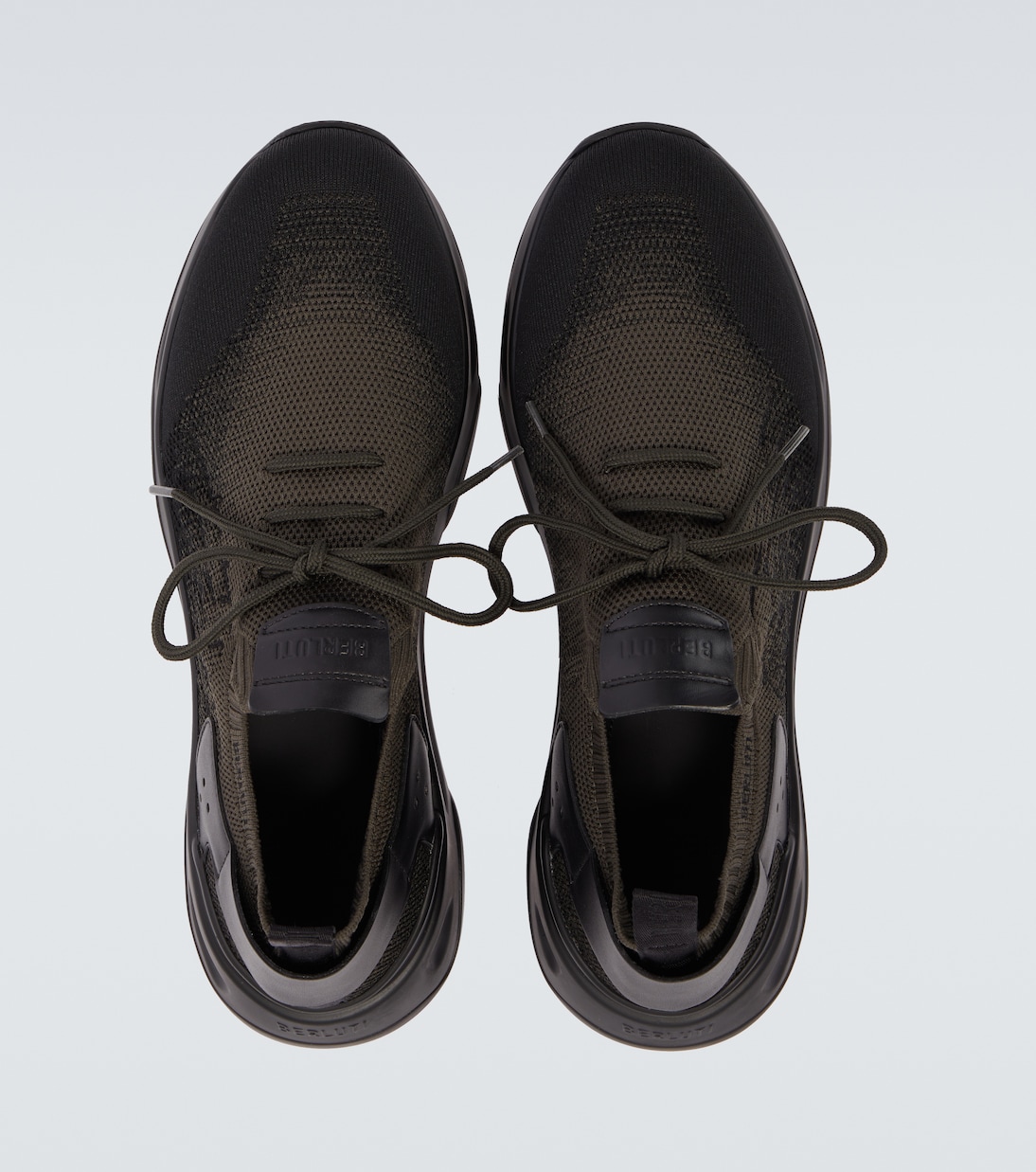 Shadow leather-trimmed sneakers | Berluti