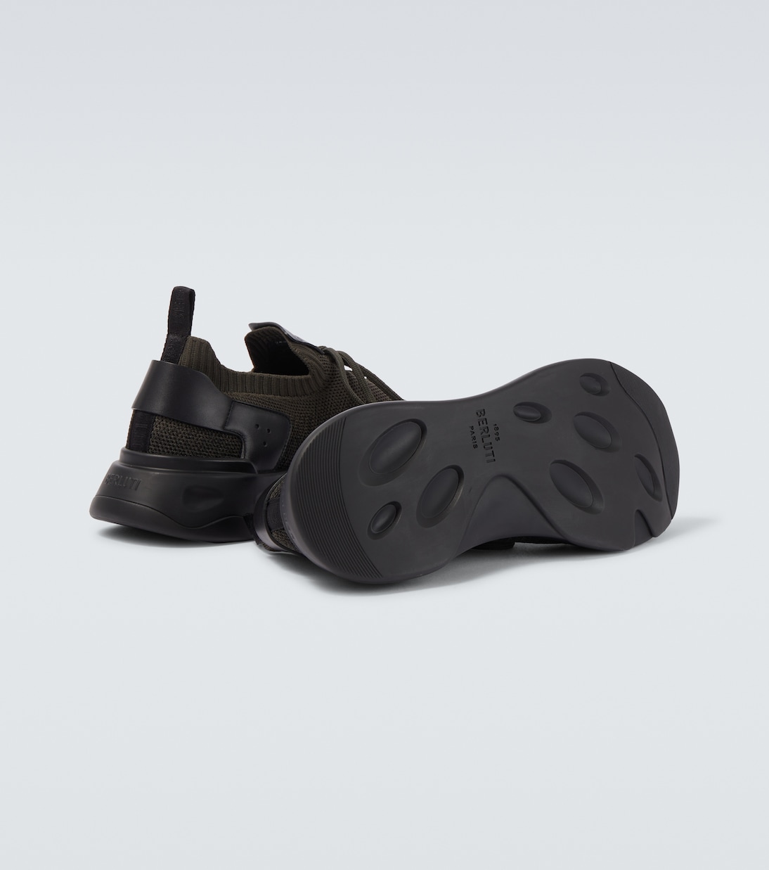 Shadow leather-trimmed sneakers | Berluti