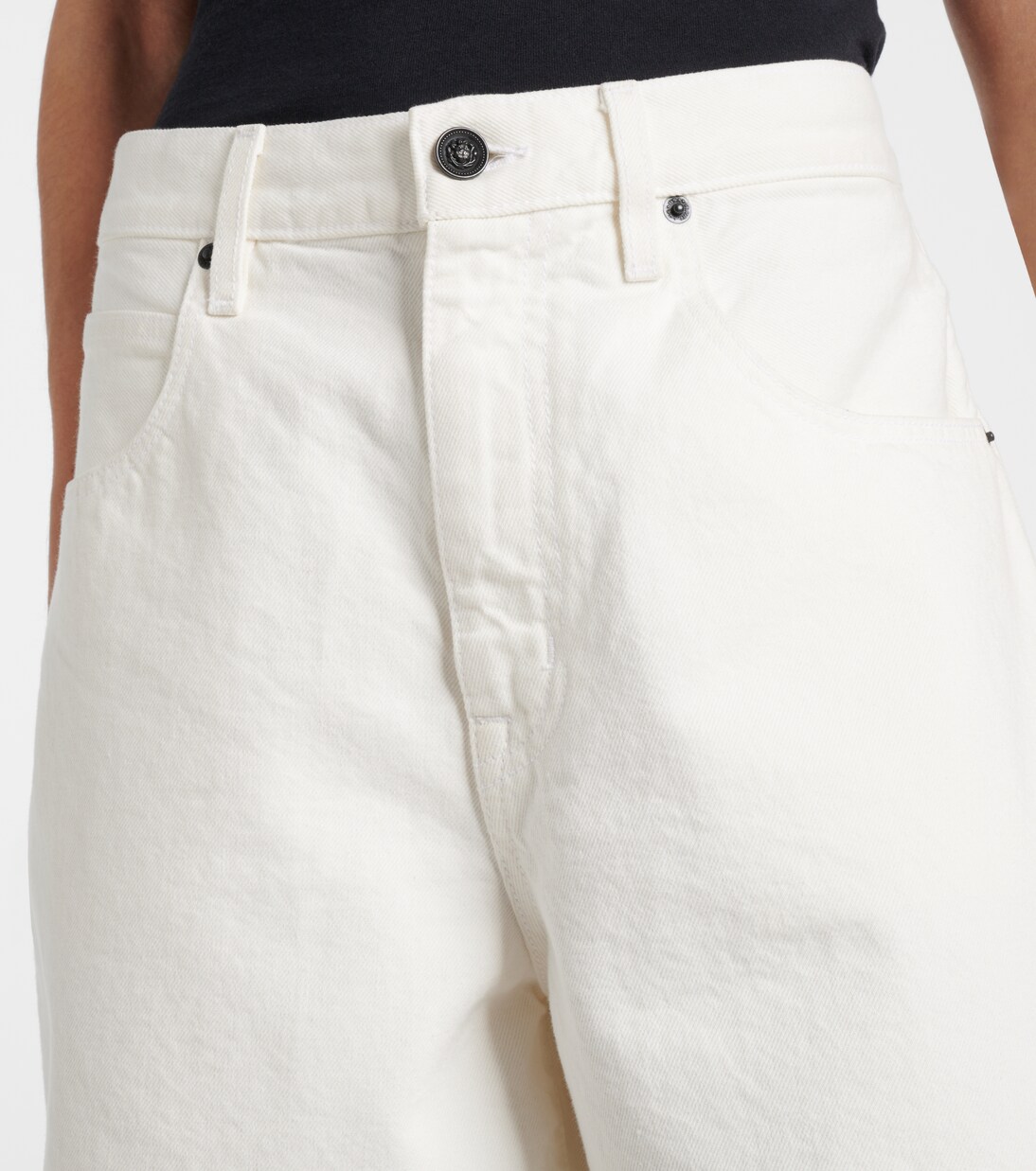 Bermuda di jeans Square a vita alta | Slvrlake