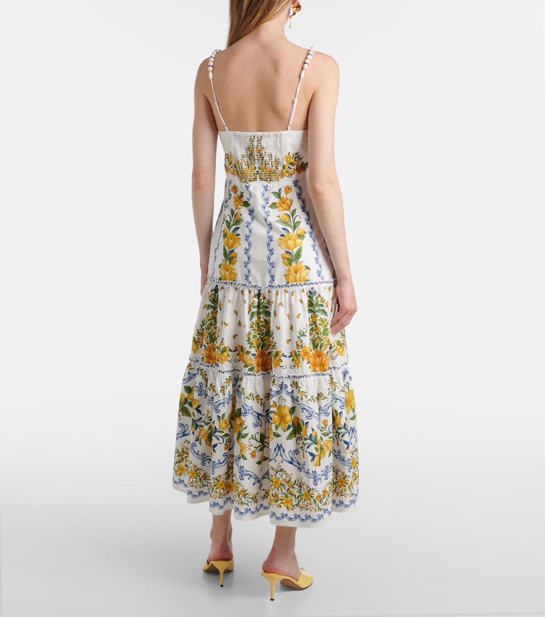 Bedrucktes Midikleid aus Baumwolle | Farm Rio