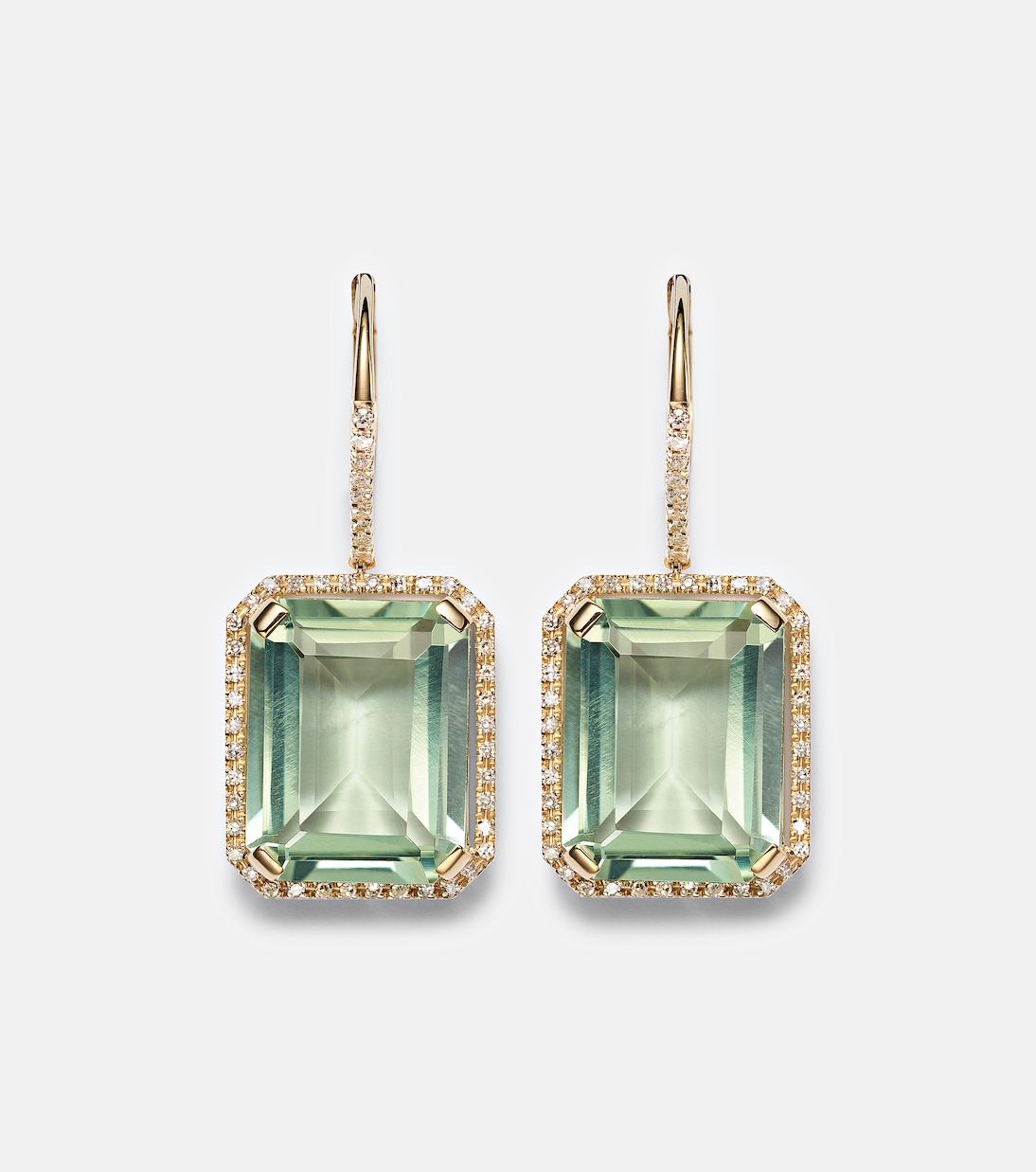 Orecchini Portrait in oro 18kt con ametiste e diamanti | Shay Jewelry