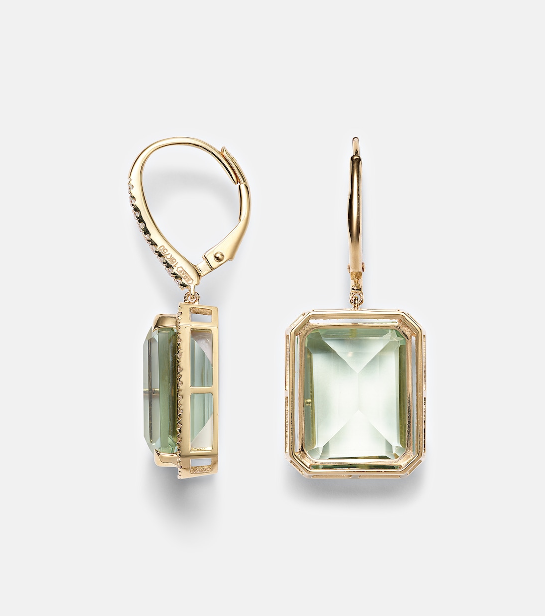 Orecchini Portrait in oro 18kt con ametiste e diamanti | Shay Jewelry