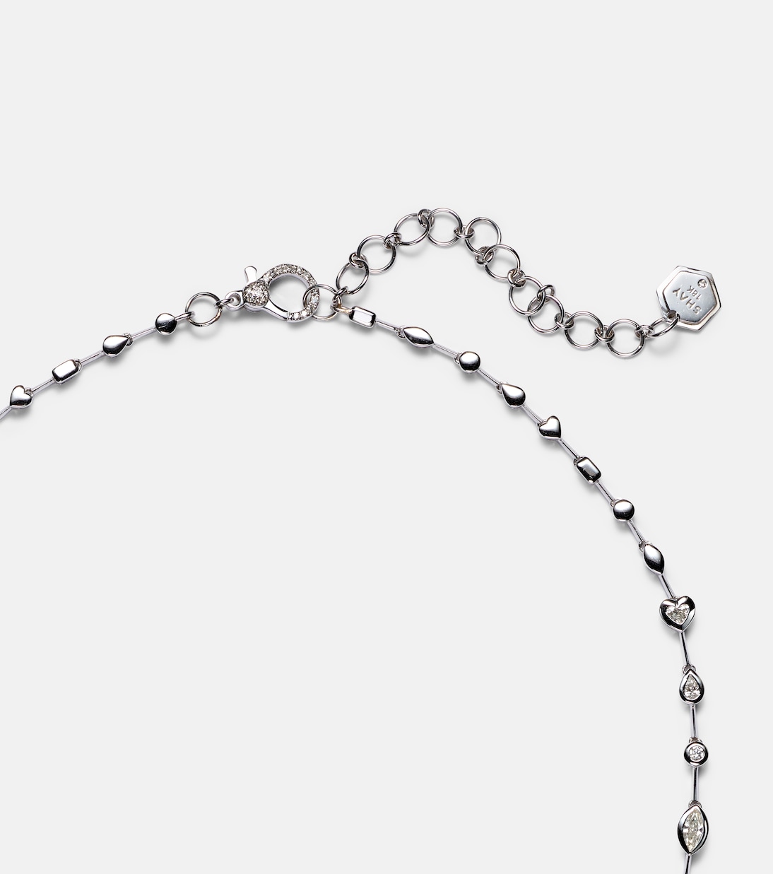 Illusion 18kt white gold necklace with diamonds | Shay Jewelry