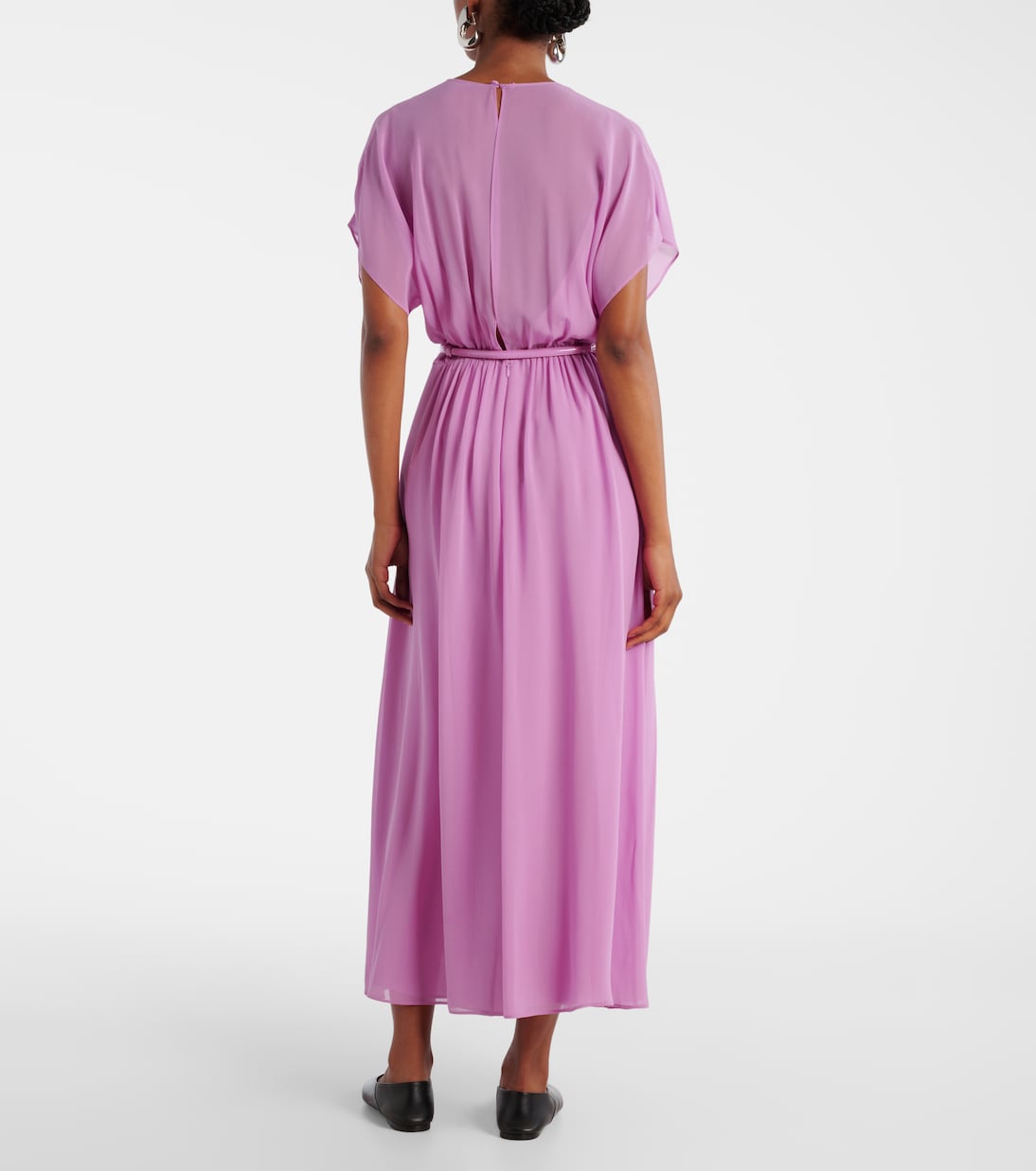Abito lungo Pineta in georgette di seta | Max Mara