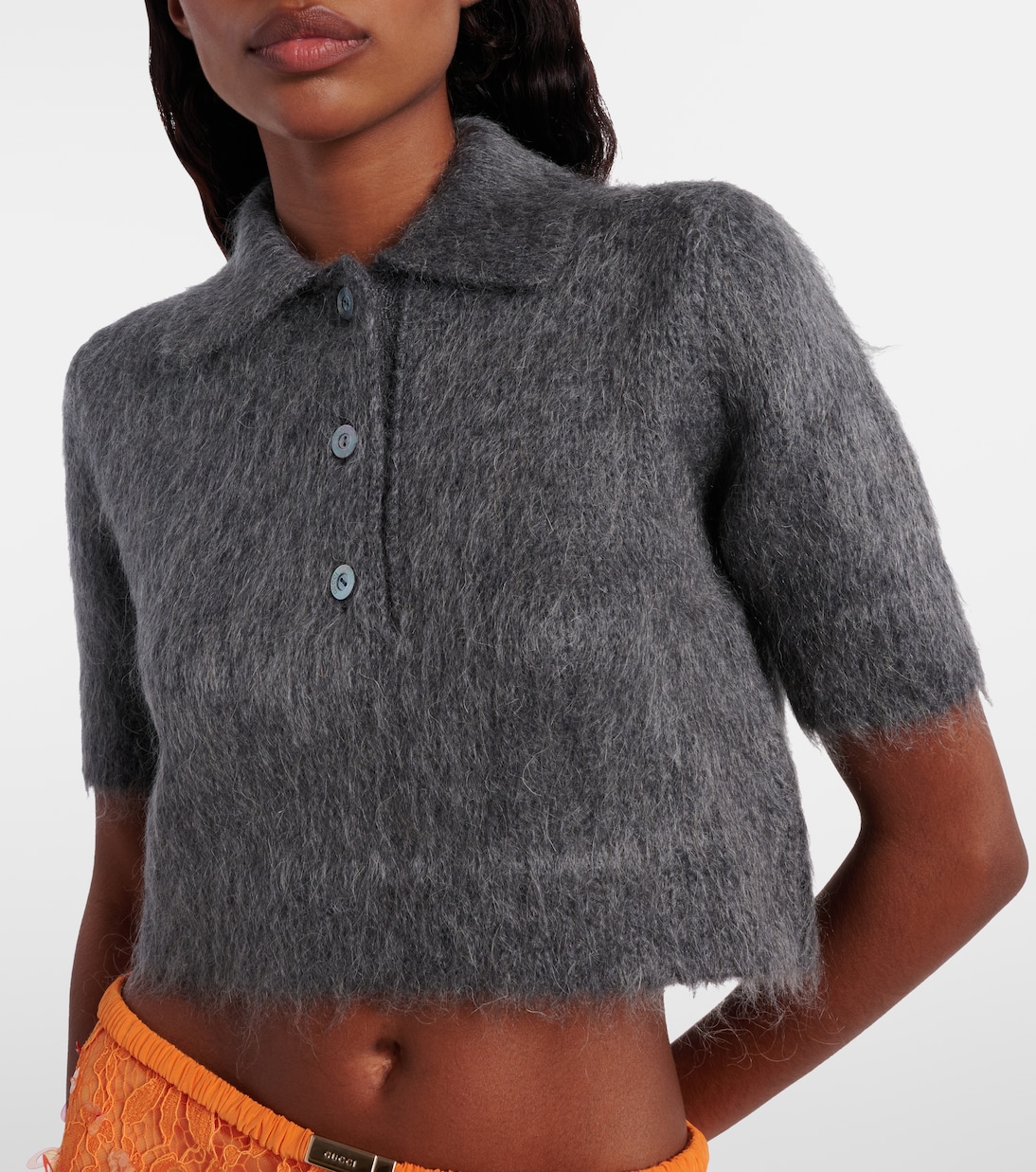 Polopullover aus einem Mohairgemisch | Gucci