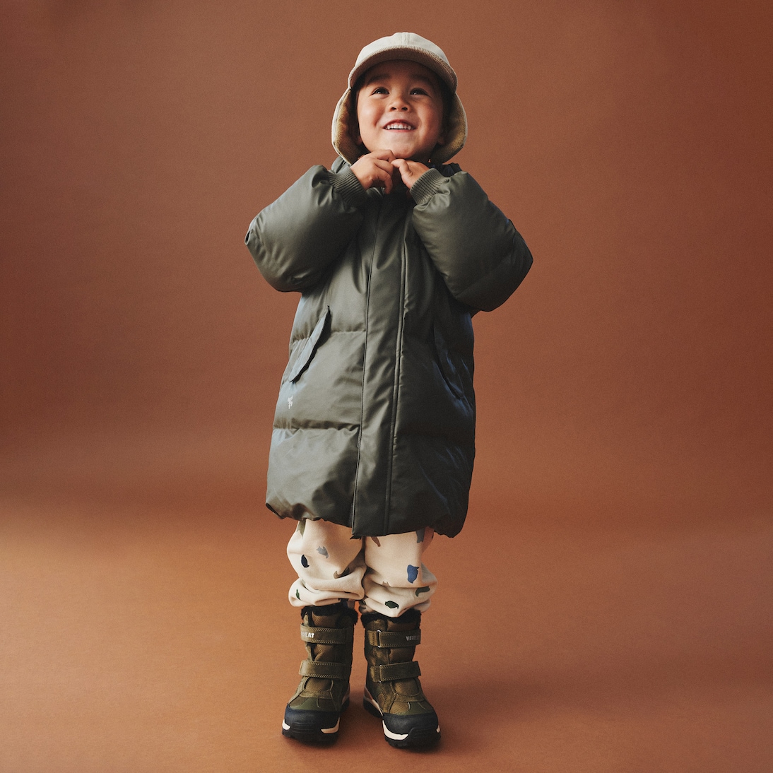Quilted puffer coat | Wheat
