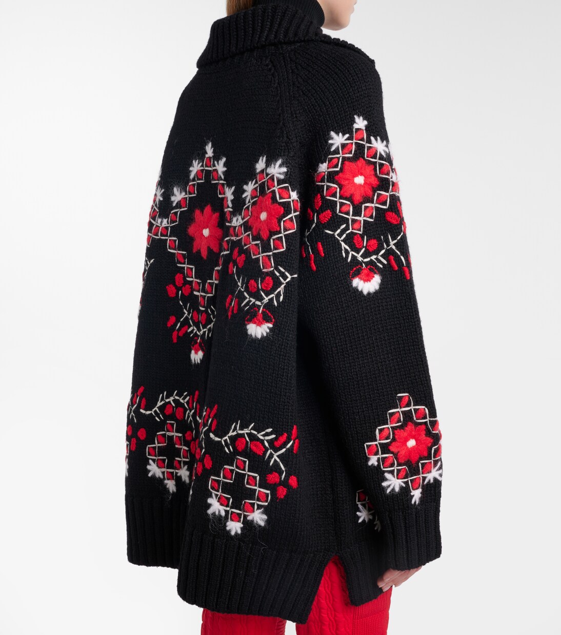 Embroidered wool-blend cardigan | Moncler Grenoble