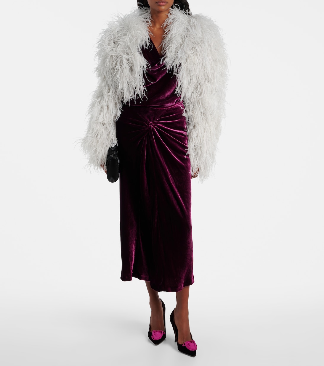 Pumps Rose Vivier 100 aus Samt | Roger Vivier