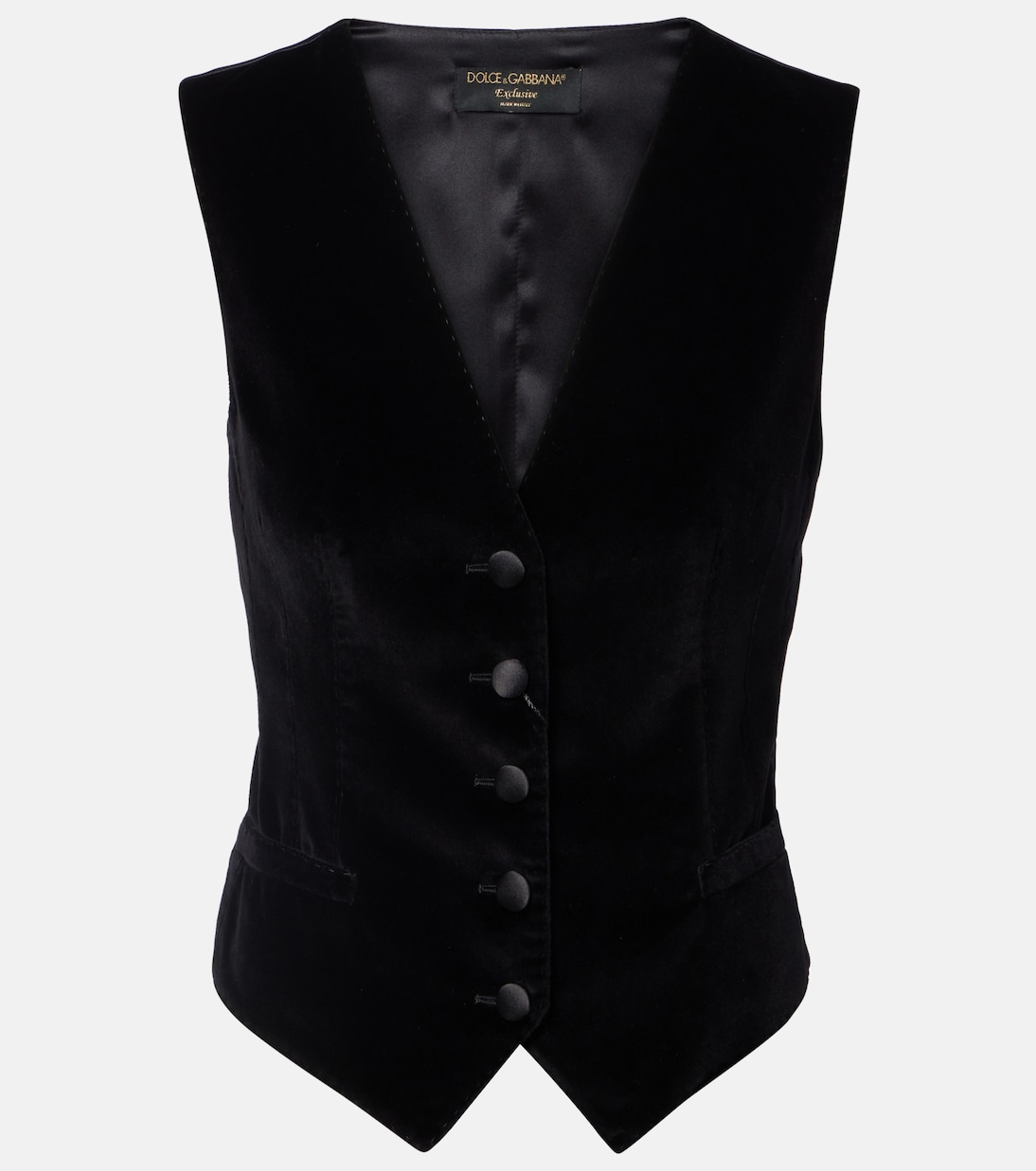 Cotton and silk-blend velvet vest | Dolce&Gabbana