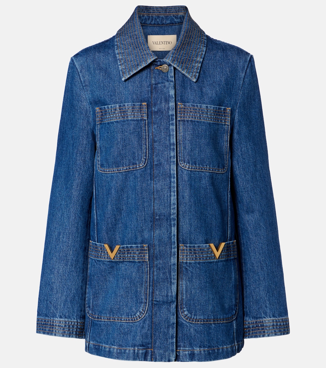 Feldjacke VGold aus Denim | Valentino
