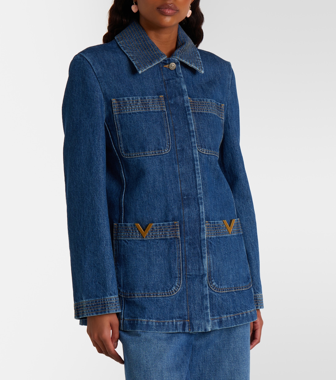 Feldjacke VGold aus Denim | Valentino