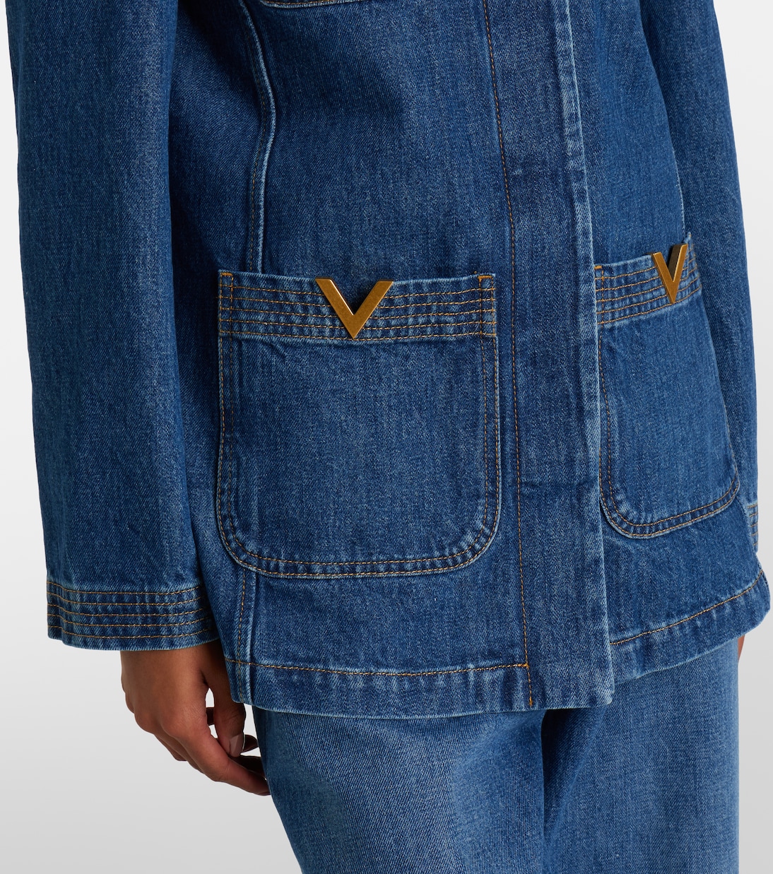 Feldjacke VGold aus Denim | Valentino