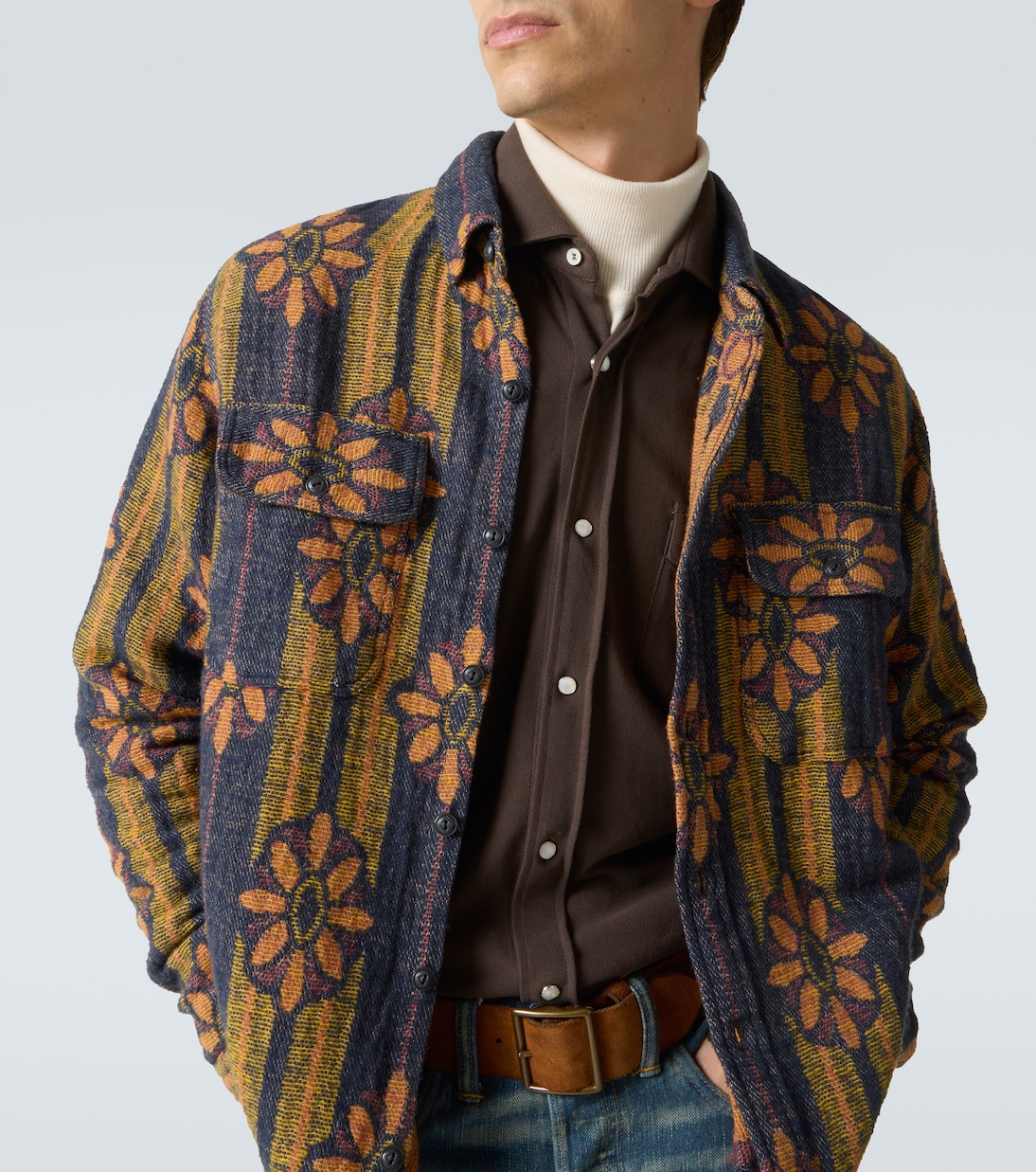 Floral striped cotton jacquard shirt | RRL