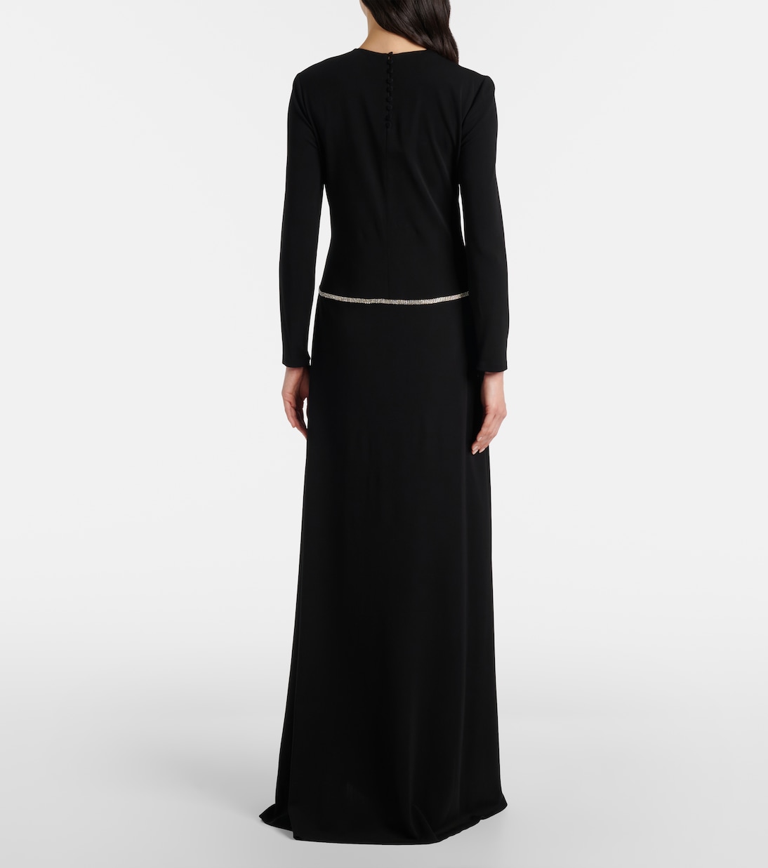 Maxikleid Horsebit aus Jersey mit Kristallen | Gucci