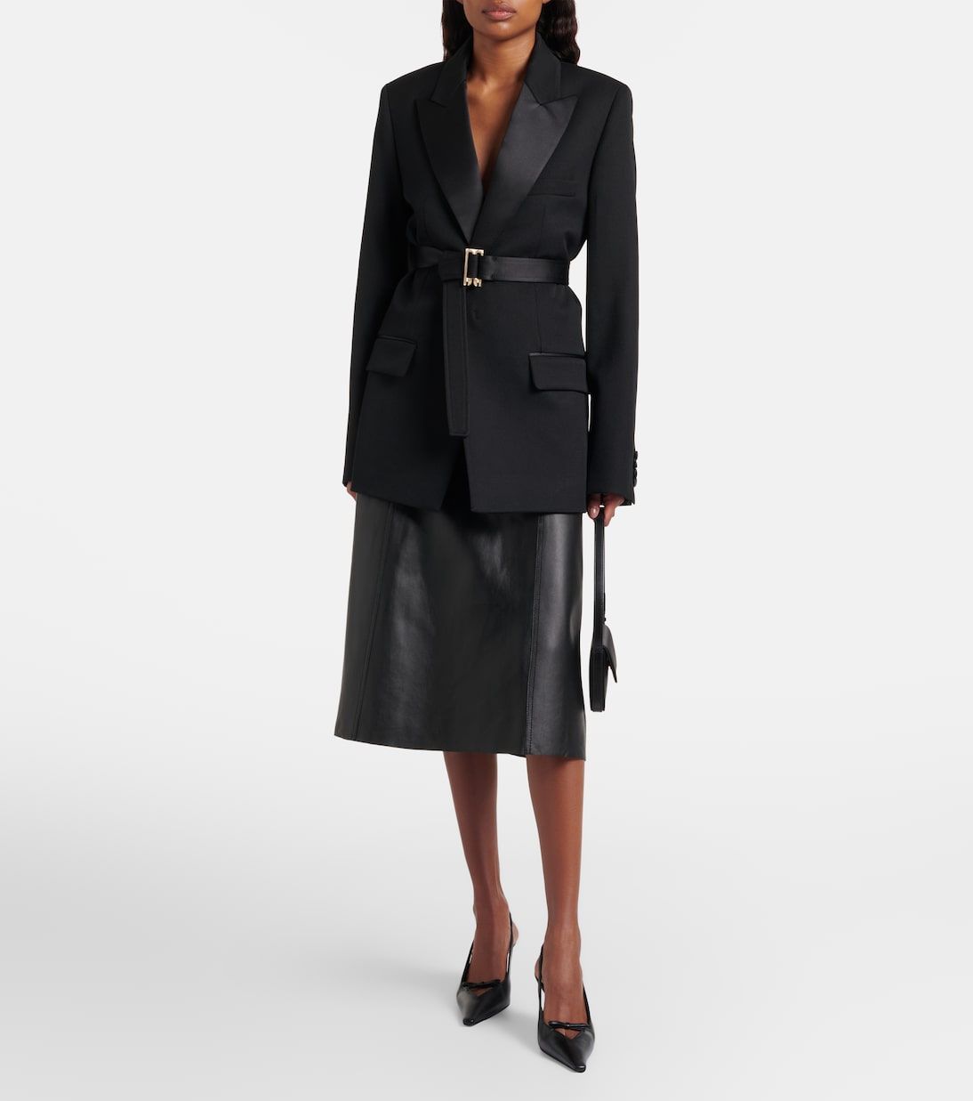 Bleistiftrock aus Leder | Victoria Beckham