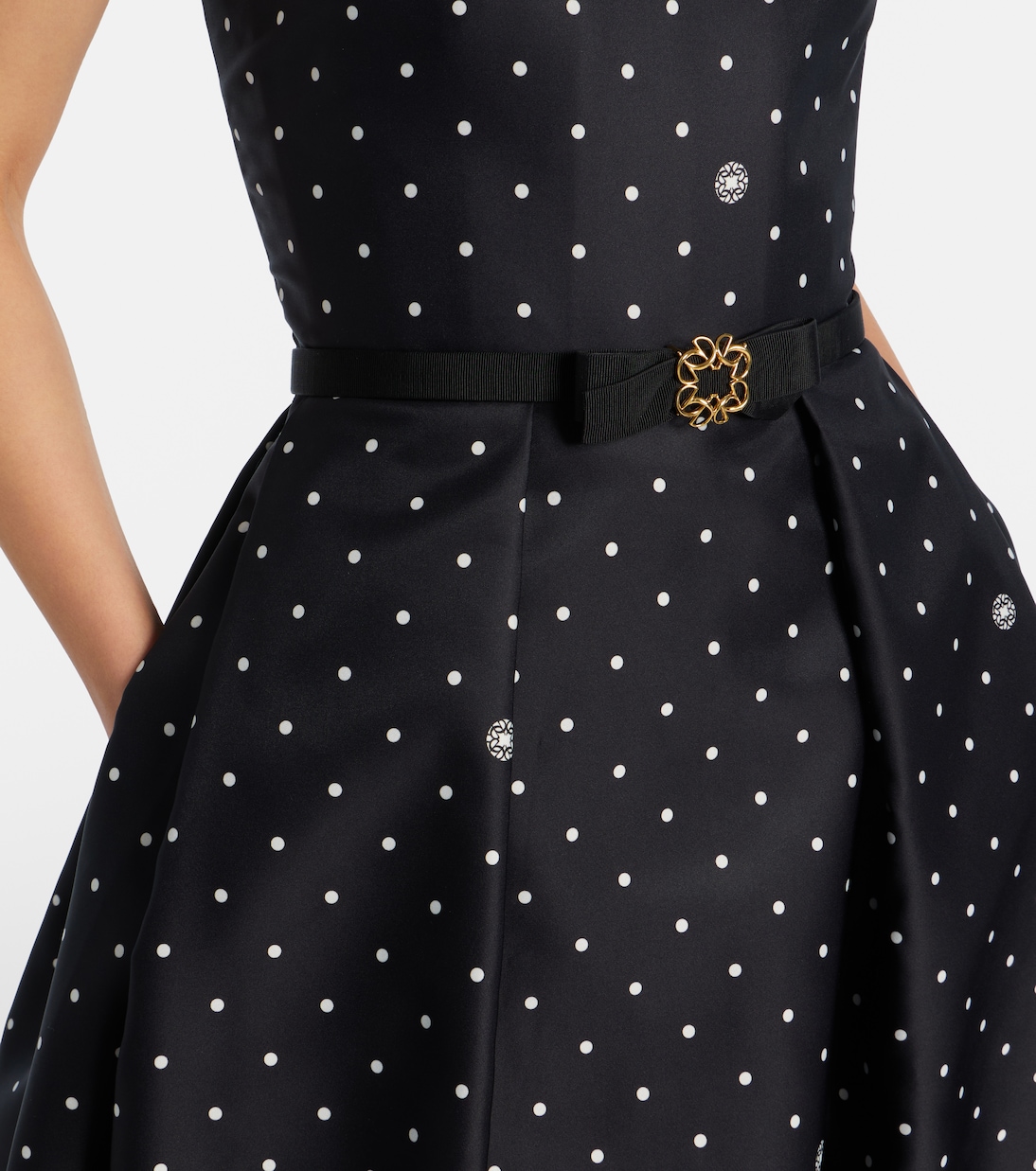 Belted polka-dot gown | Elie Saab