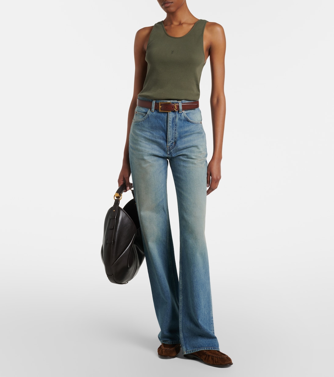 Cassandre cotton jersey tank top | Saint Laurent