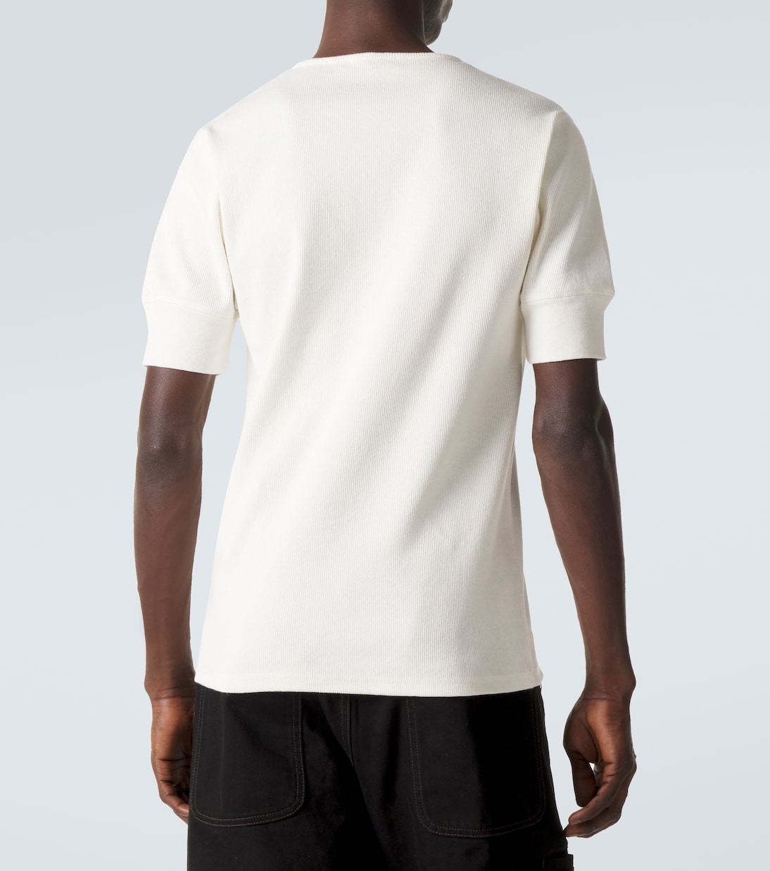 Cotton and linen jersey Henley shirt | Lemaire