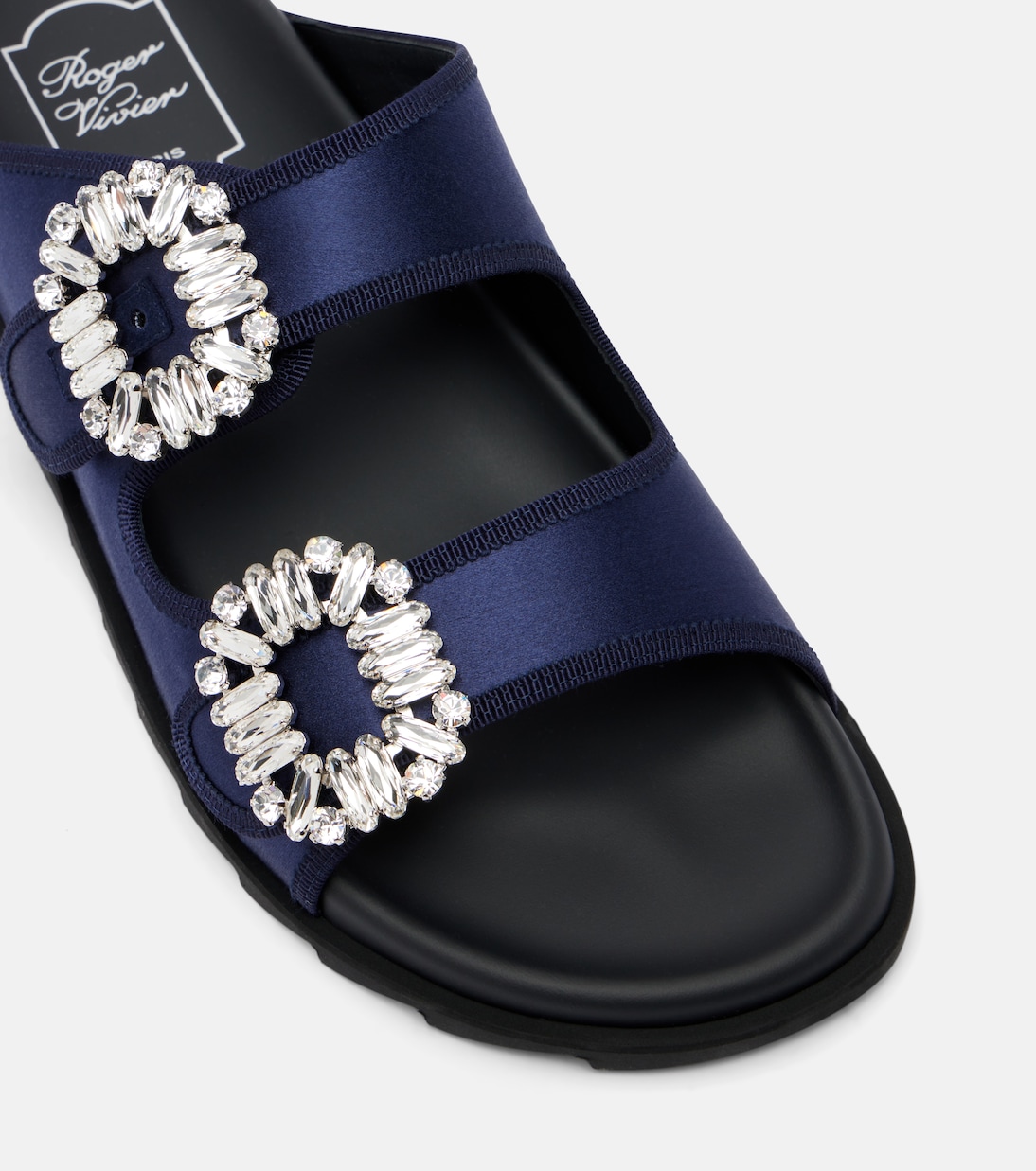 Slidy Viv' satin sandals | Roger Vivier