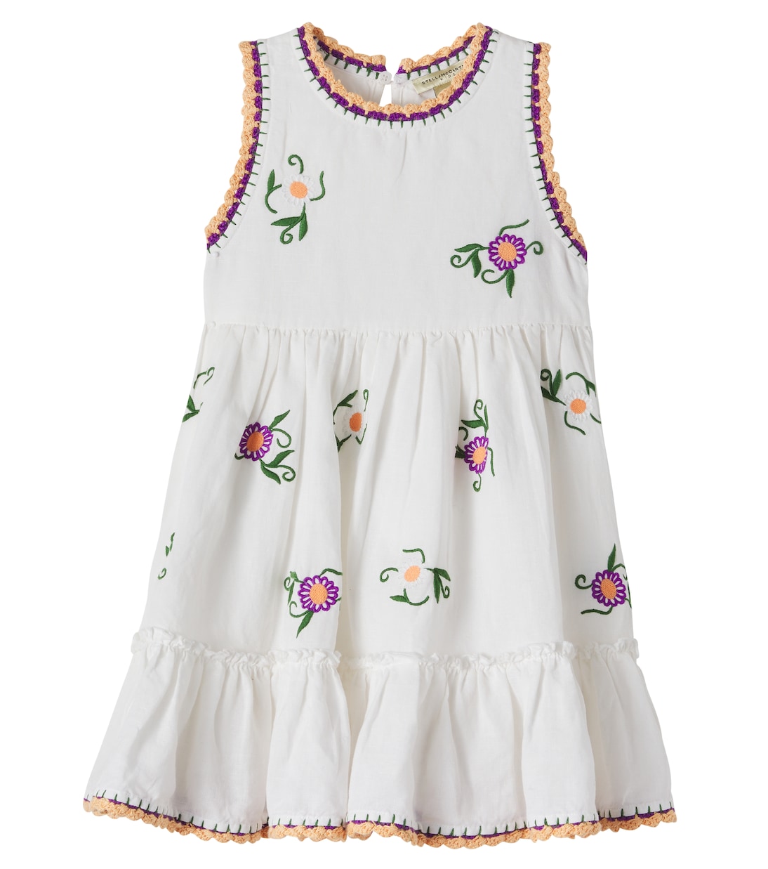 Robe brodée en lin et coton | Stella McCartney Kids