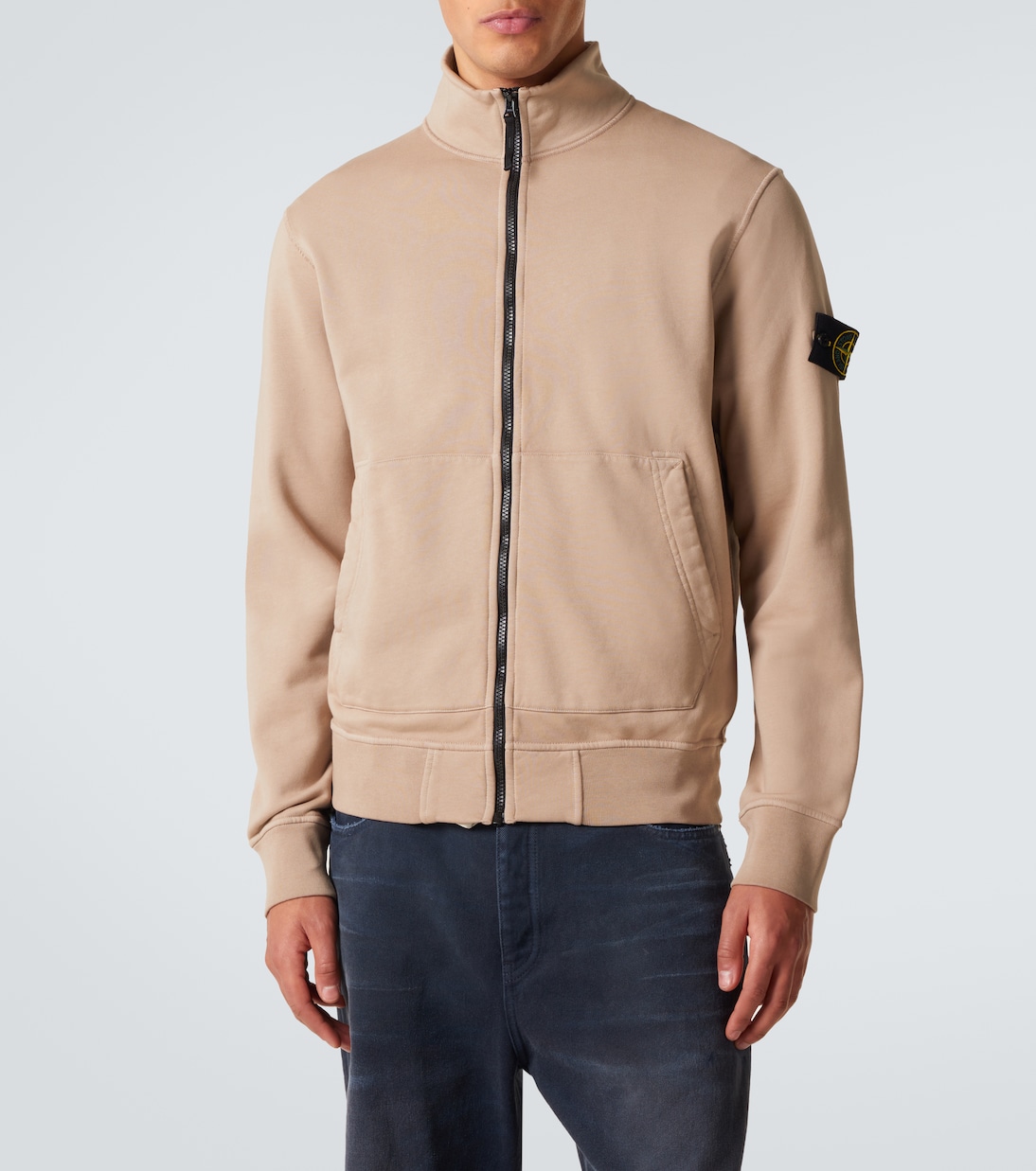 Compass cotton zip-up sweatshirt | Stone Island