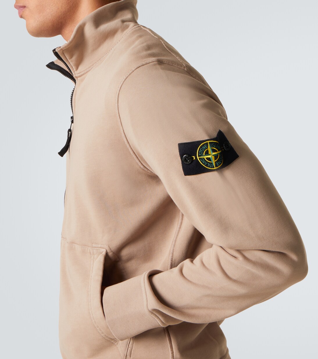 Compass cotton zip-up sweatshirt | Stone Island