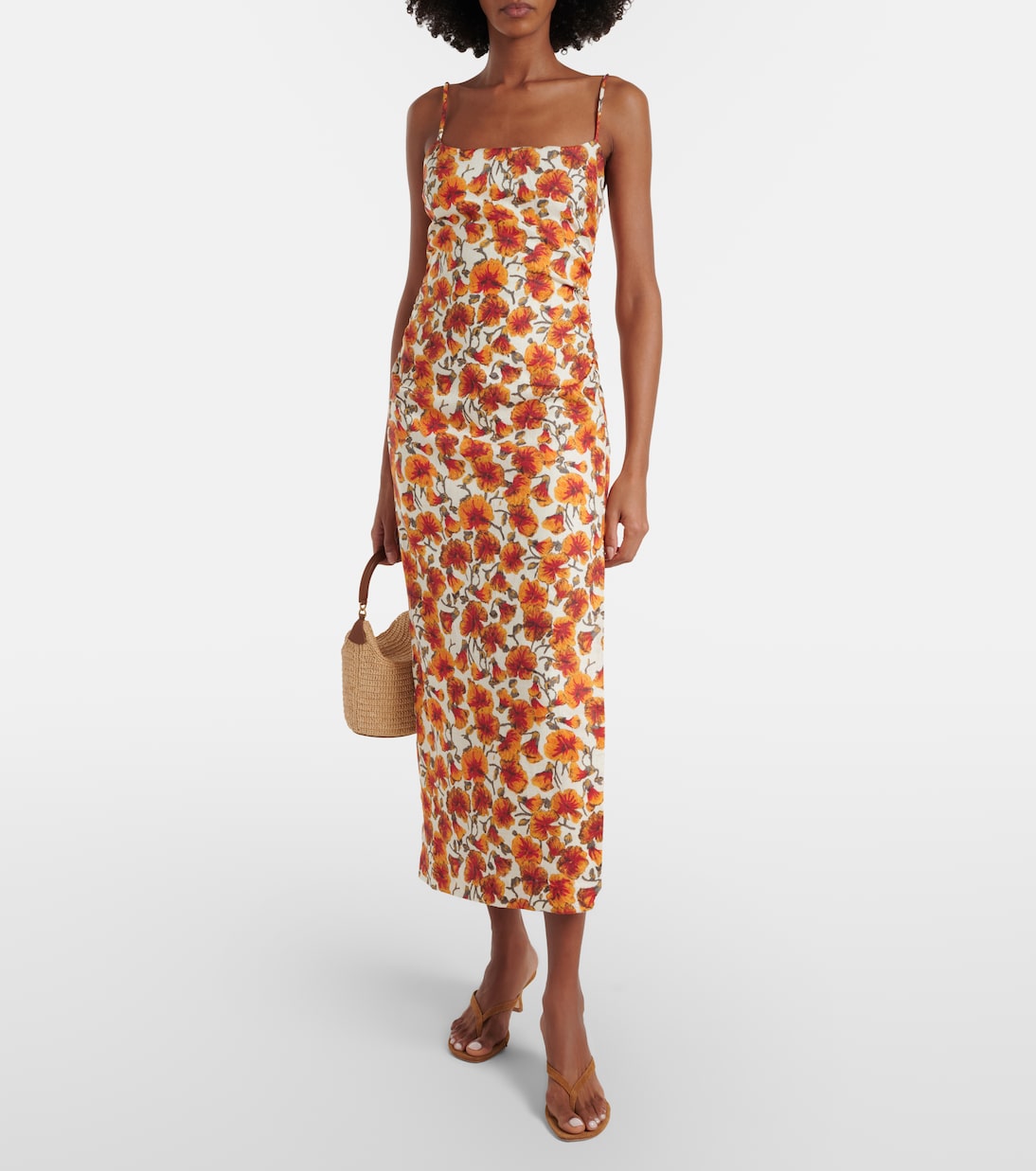 Floral linen midi dress | SIR
