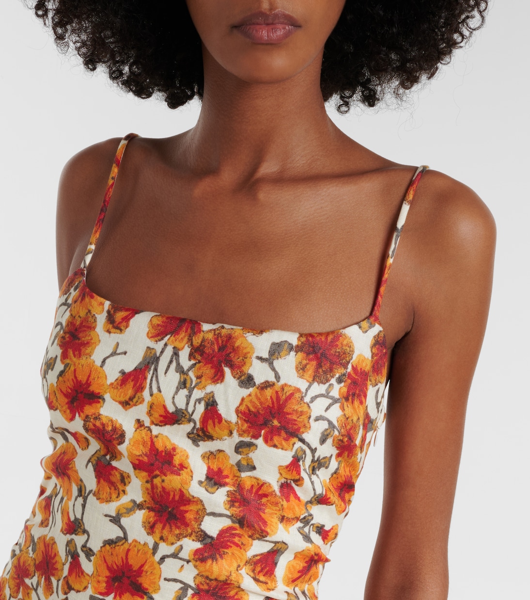 Floral linen midi dress | SIR