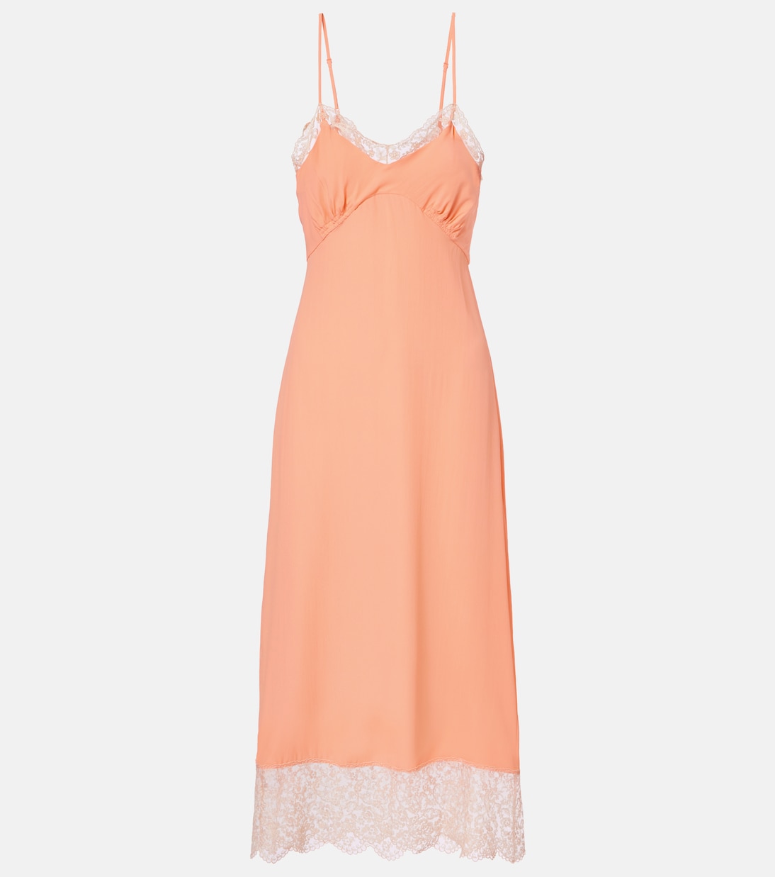 Slipdress aus Crêpe de Chine und Spitze | Simone Rocha