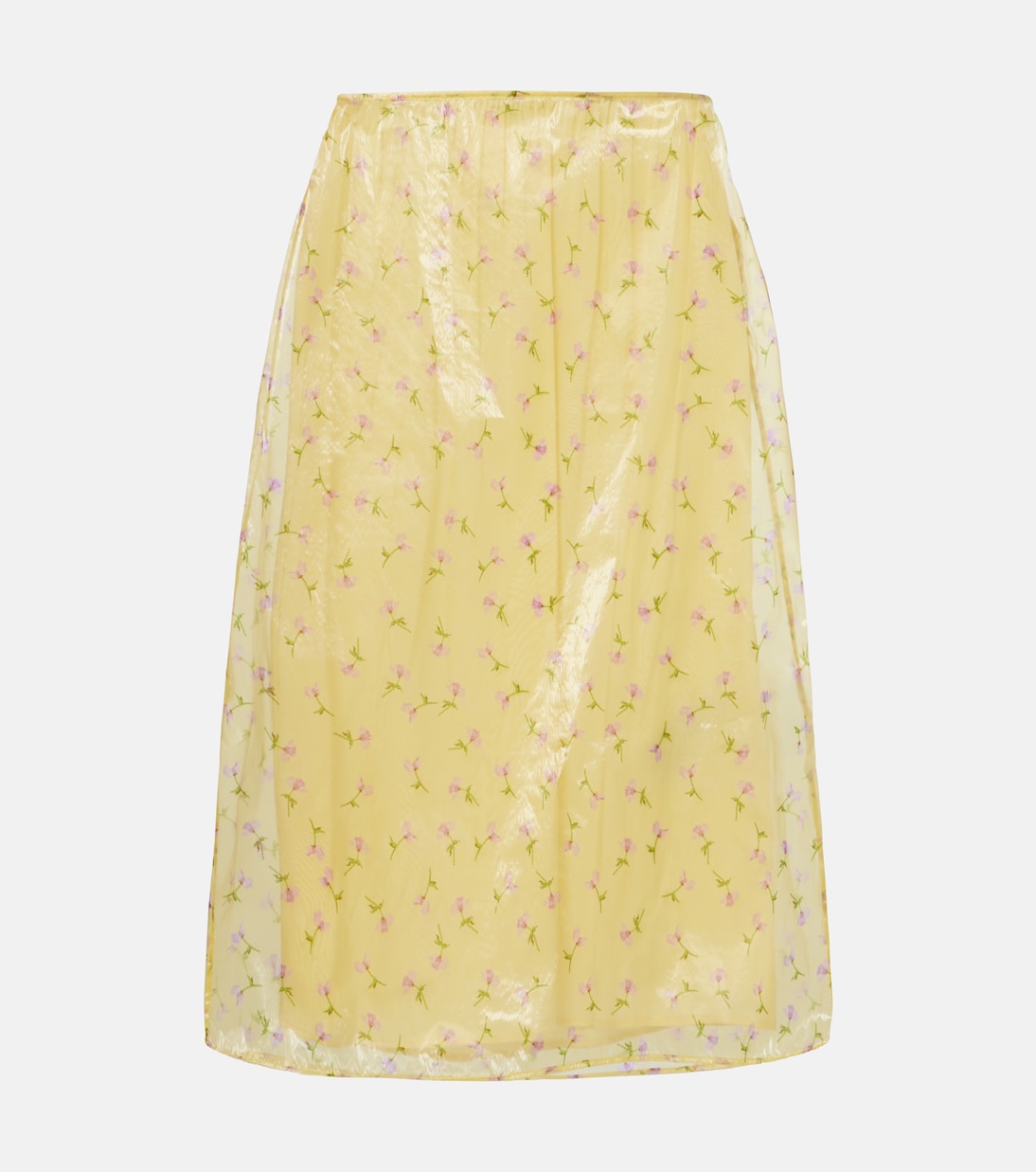 Floral organdy midi skirt | Jil Sander