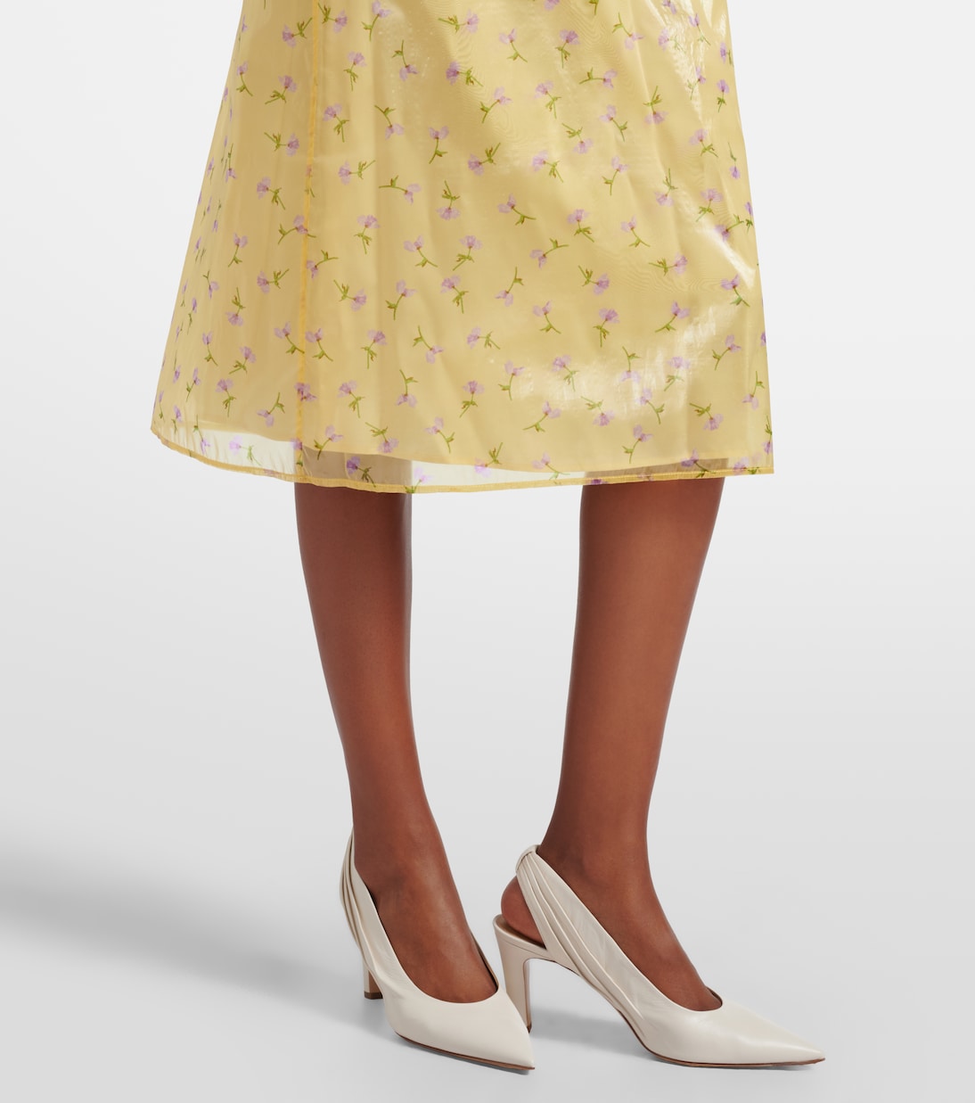 Floral organdy midi skirt | Jil Sander