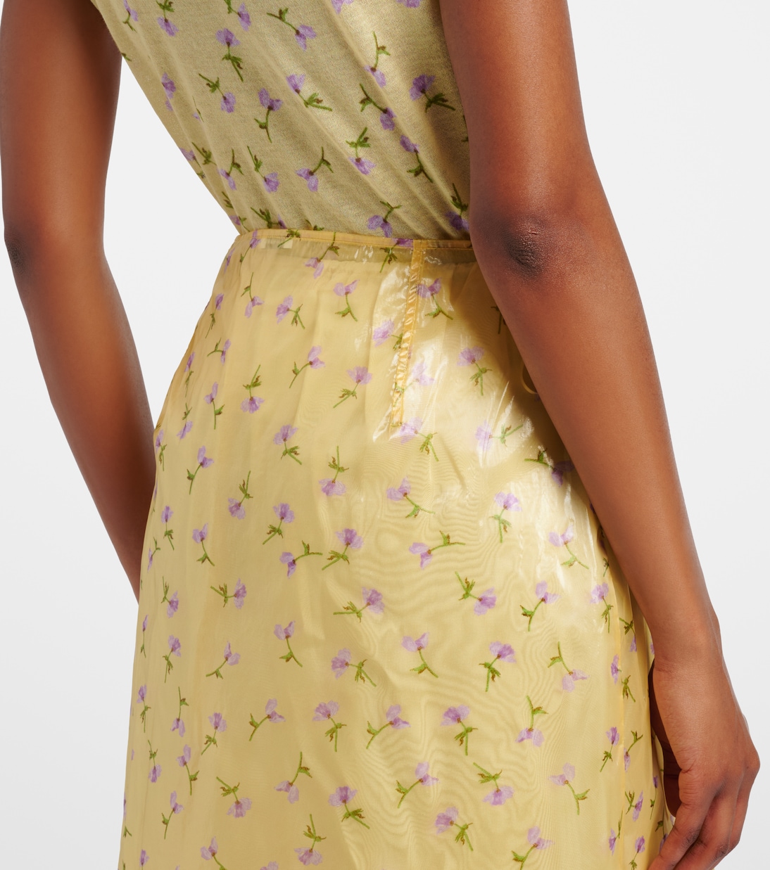 Floral organdy midi skirt | Jil Sander