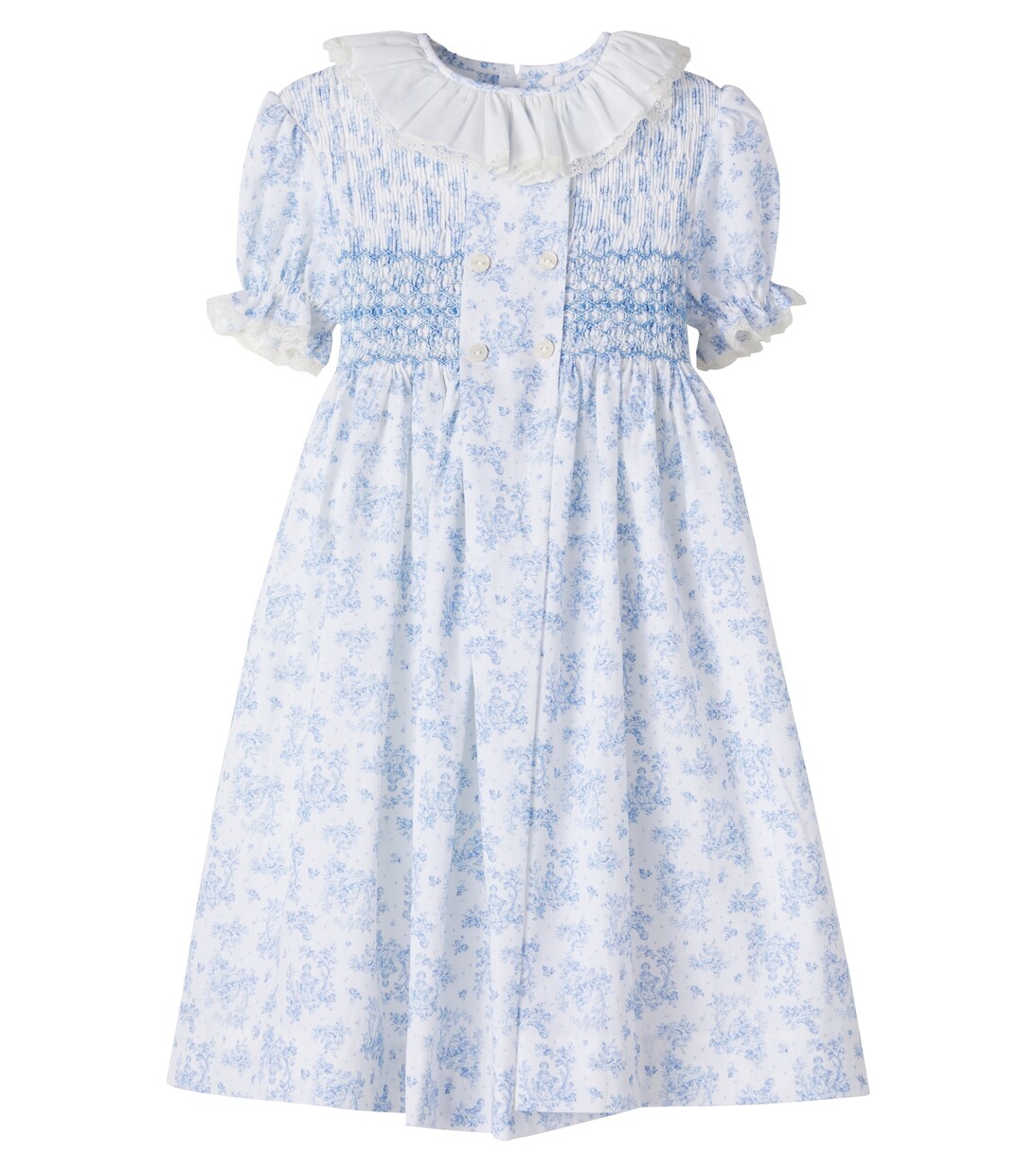 Printed smocked cotton dress | Pepa London