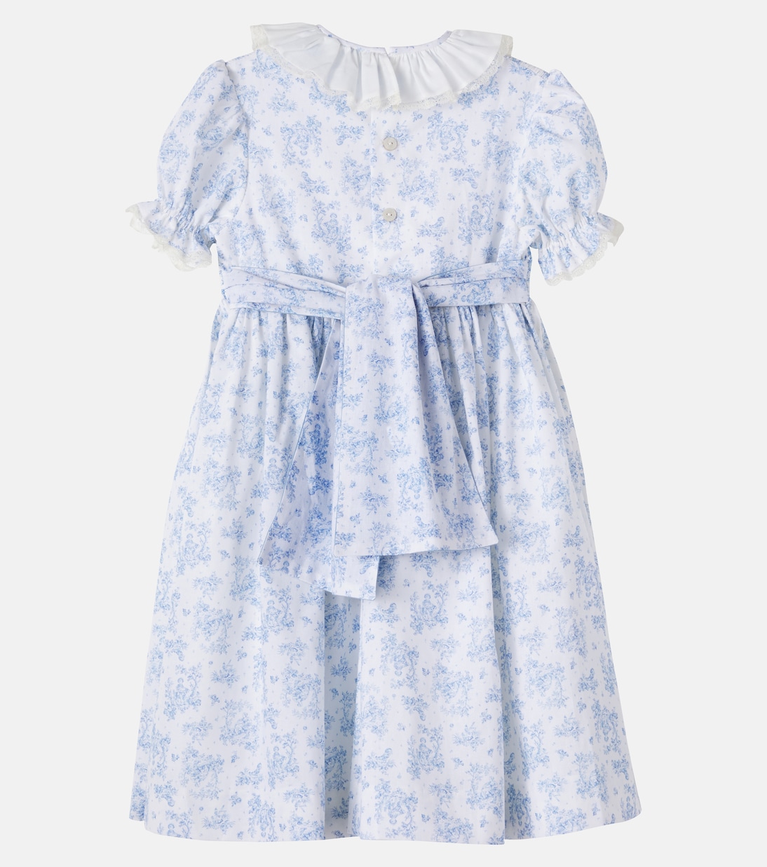 Printed smocked cotton dress | Pepa London